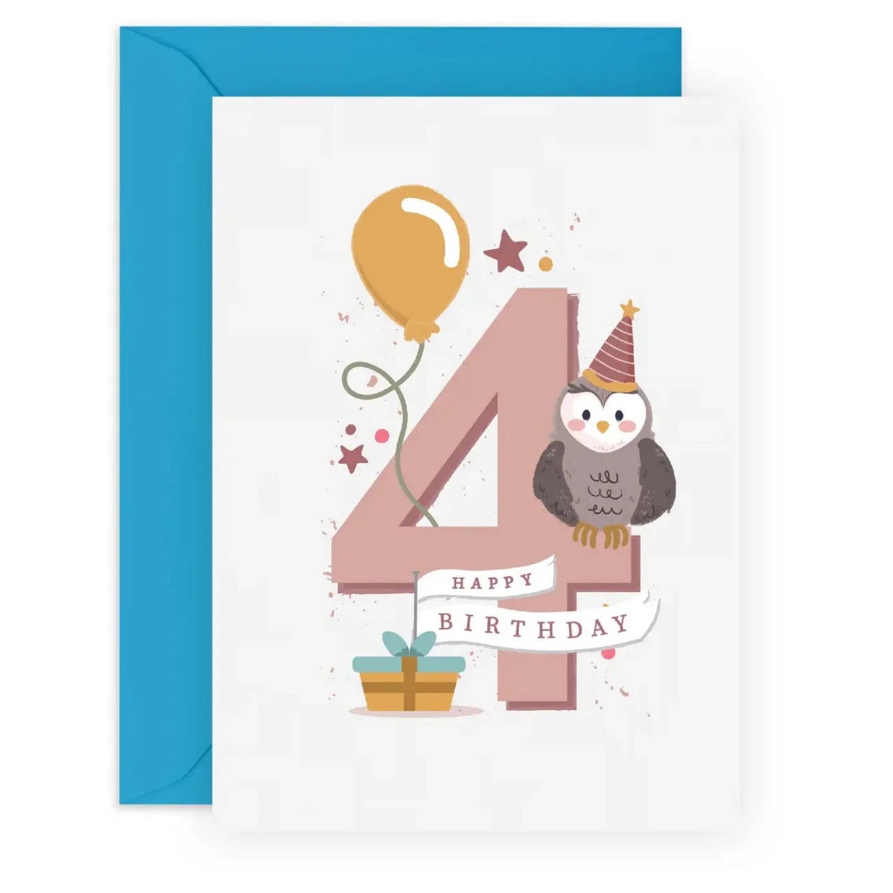 4th Birthday, Owl Card