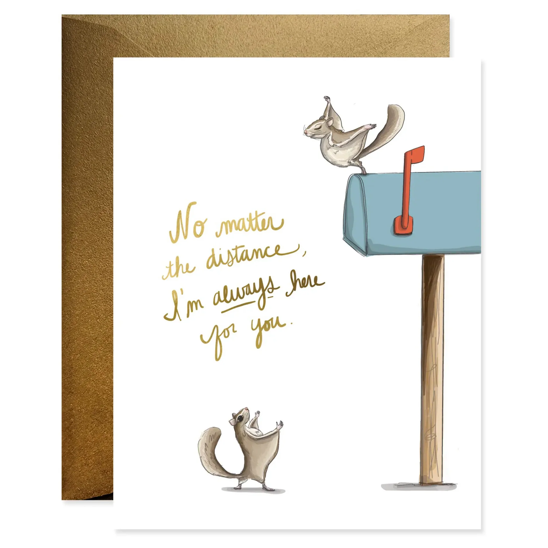 Always Here For You Flying Squirrels Card