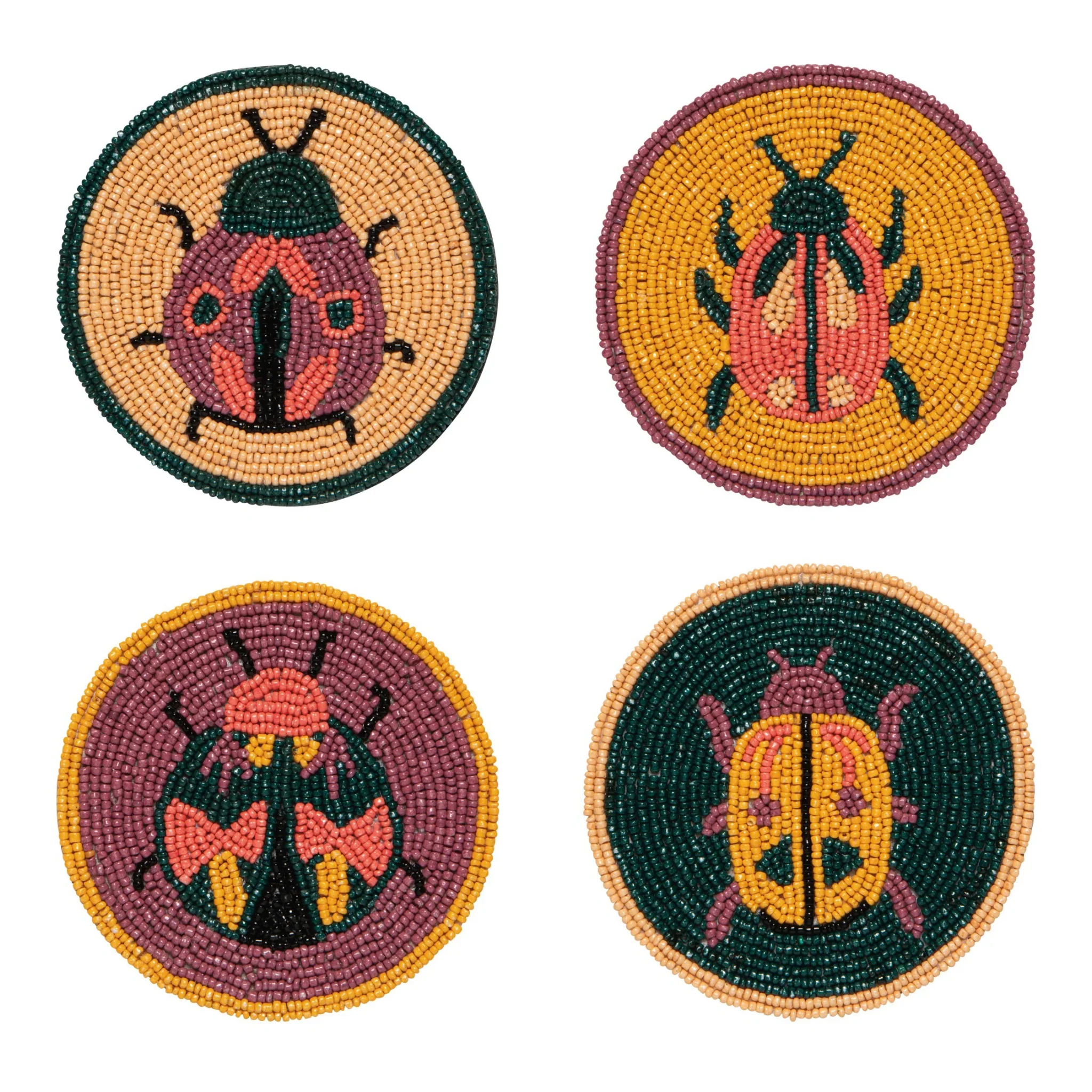Amulet Beaded Coasters Set of 4
