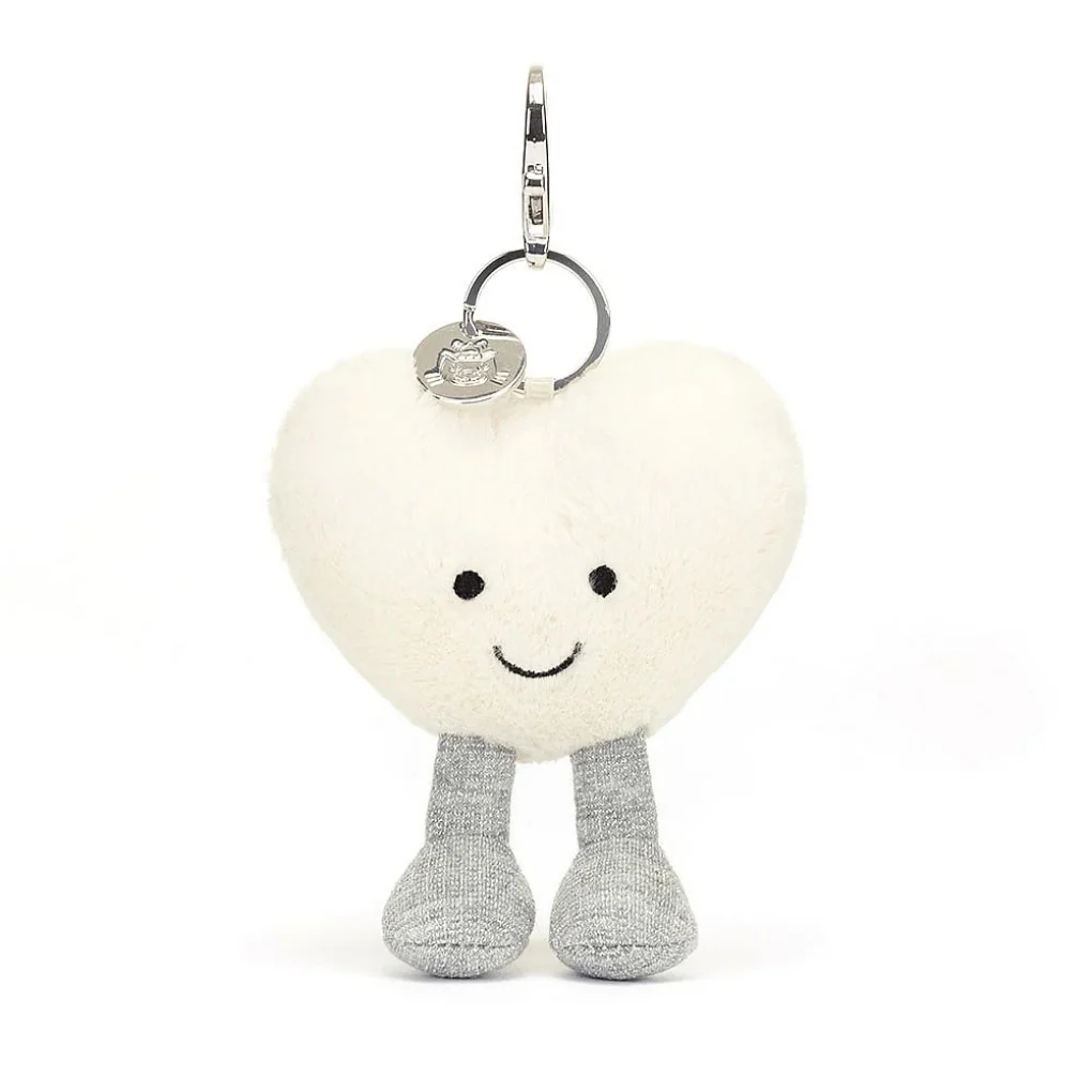 Jellycat Amuseables Cream Heart Bag Charm - Image 2