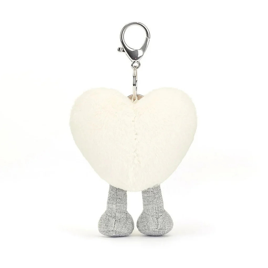 Jellycat Amuseables Cream Heart Bag Charm - Image 4