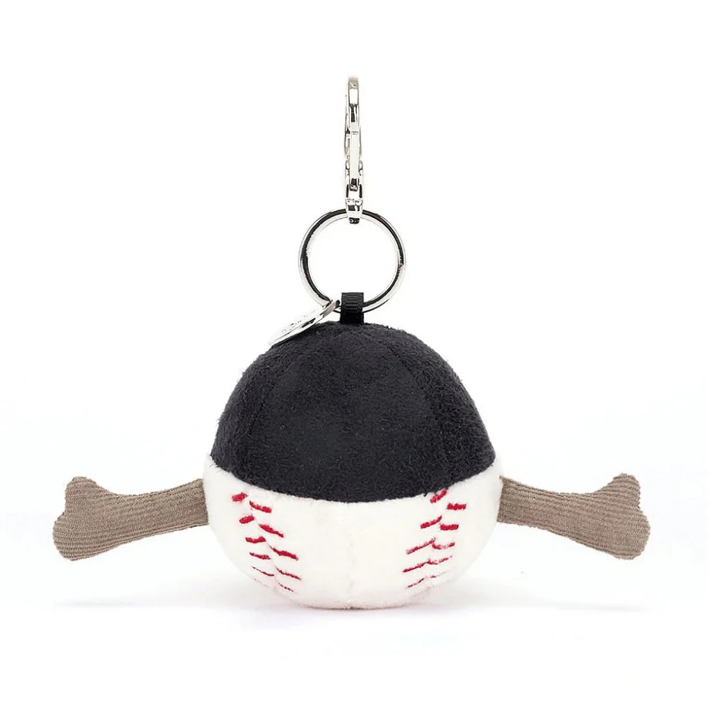 Jellycat Amuseables Sports Baseball Bag Charm - Image 4