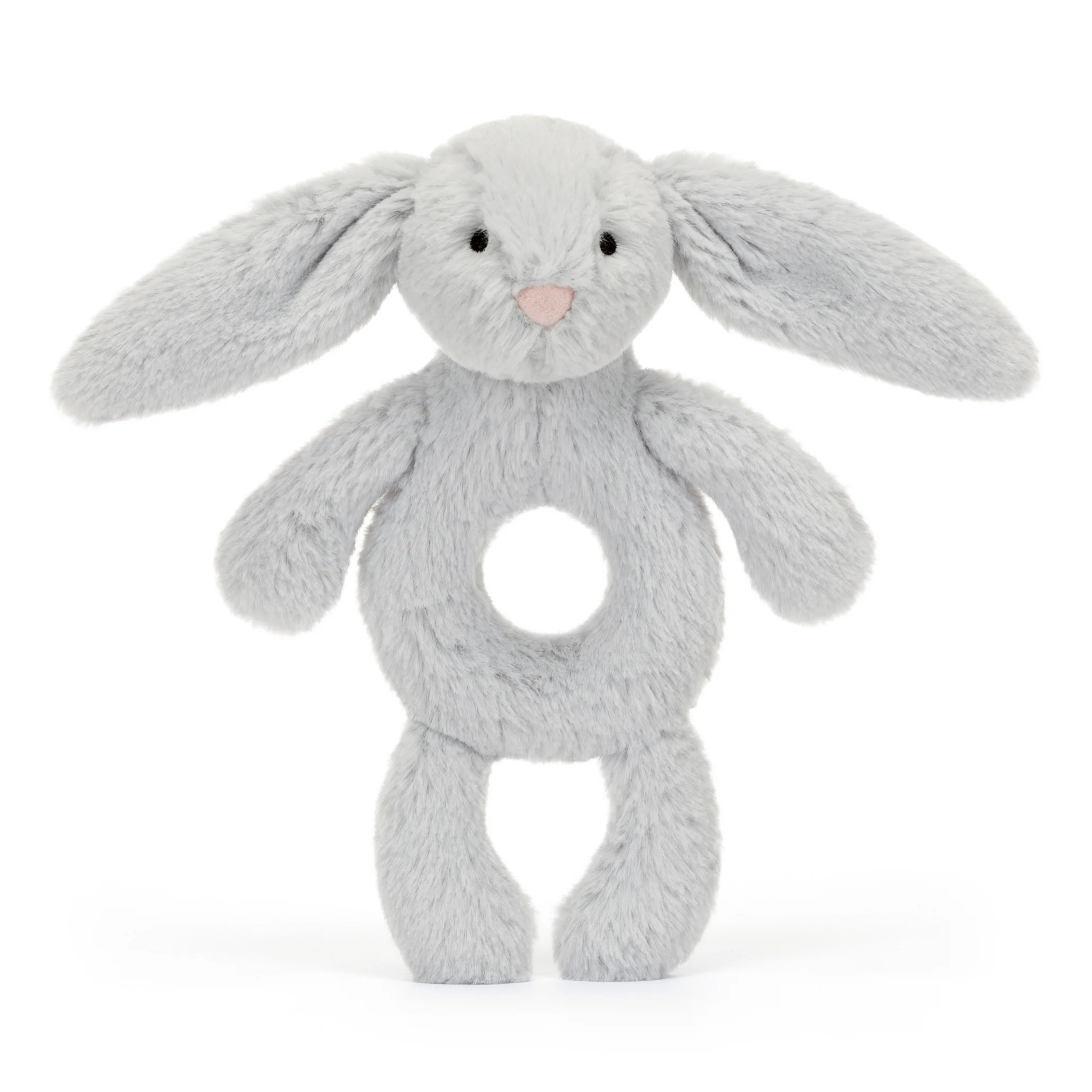 Jellycat Bashful Grey Bunny Ring Rattle - Image 2