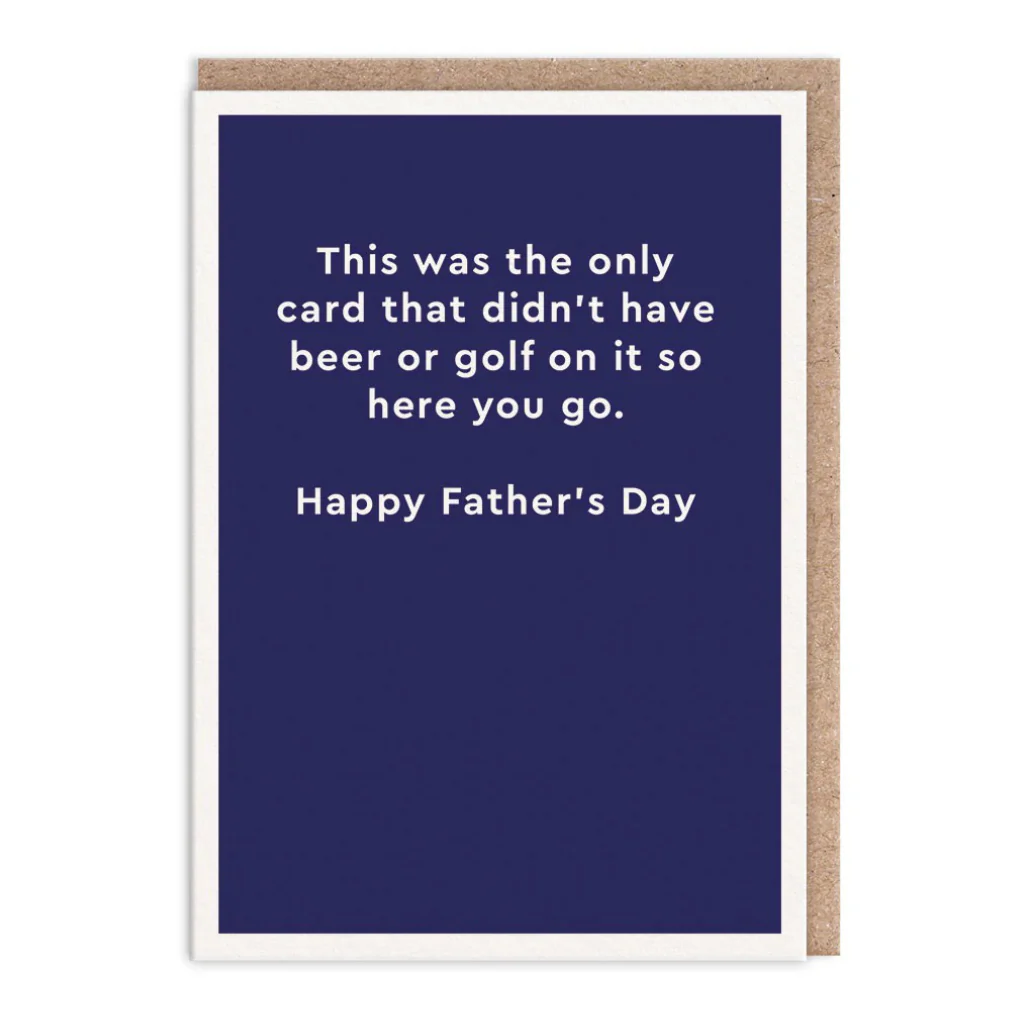 Beer Or Golf Father's Day Card