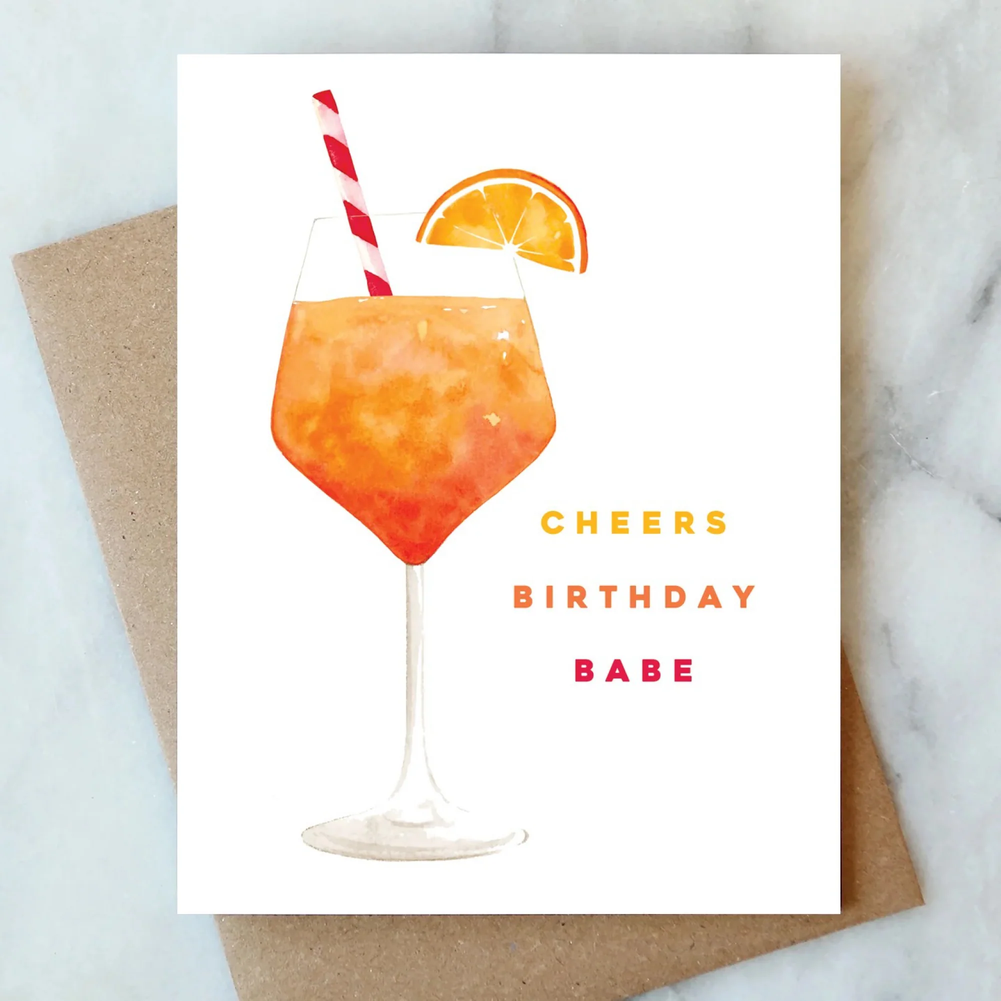 Birthday Babe Aperol Spritz Card