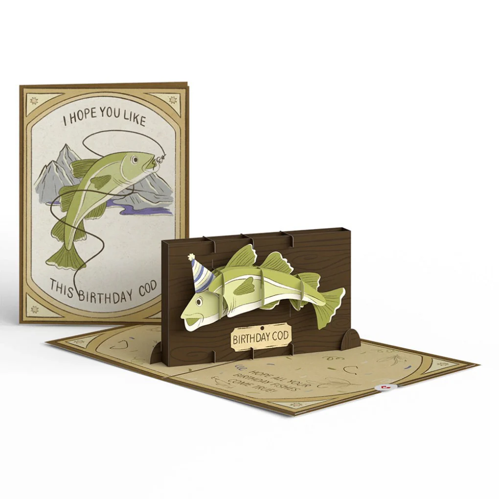 Birthday Cod Pop-Up Card - Image 3
