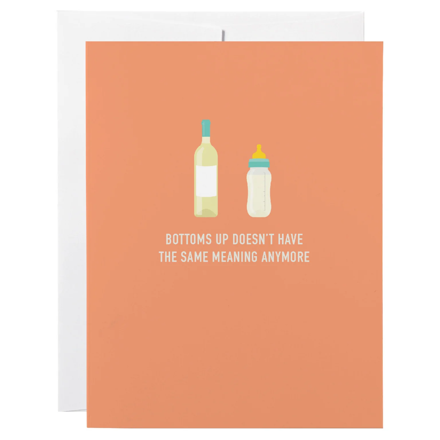 Wine Bottle & Baby Bottle Baby Card