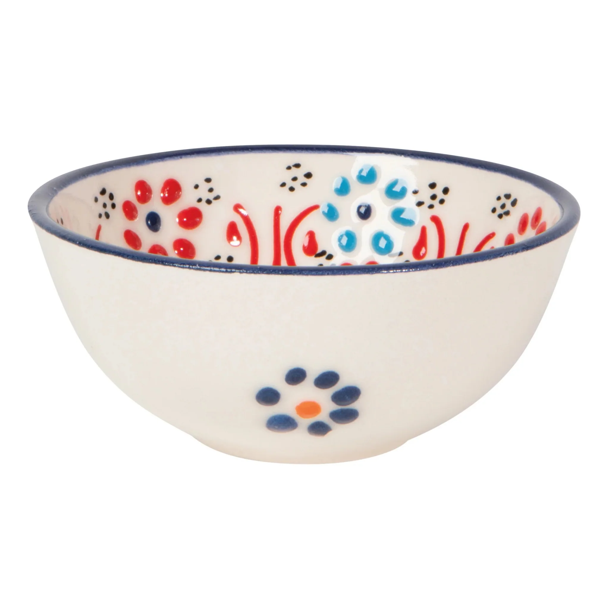 Hand-painted Turkish Bowl Evani White