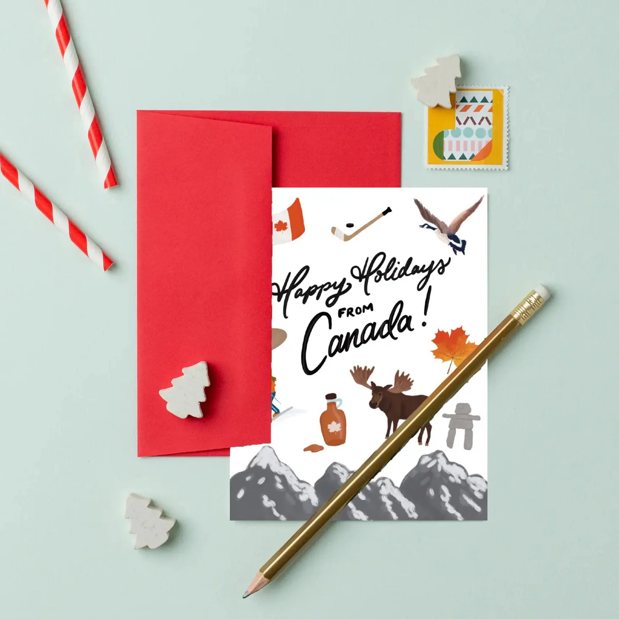 Canadian Icons Happy Holidays Card - Image 2