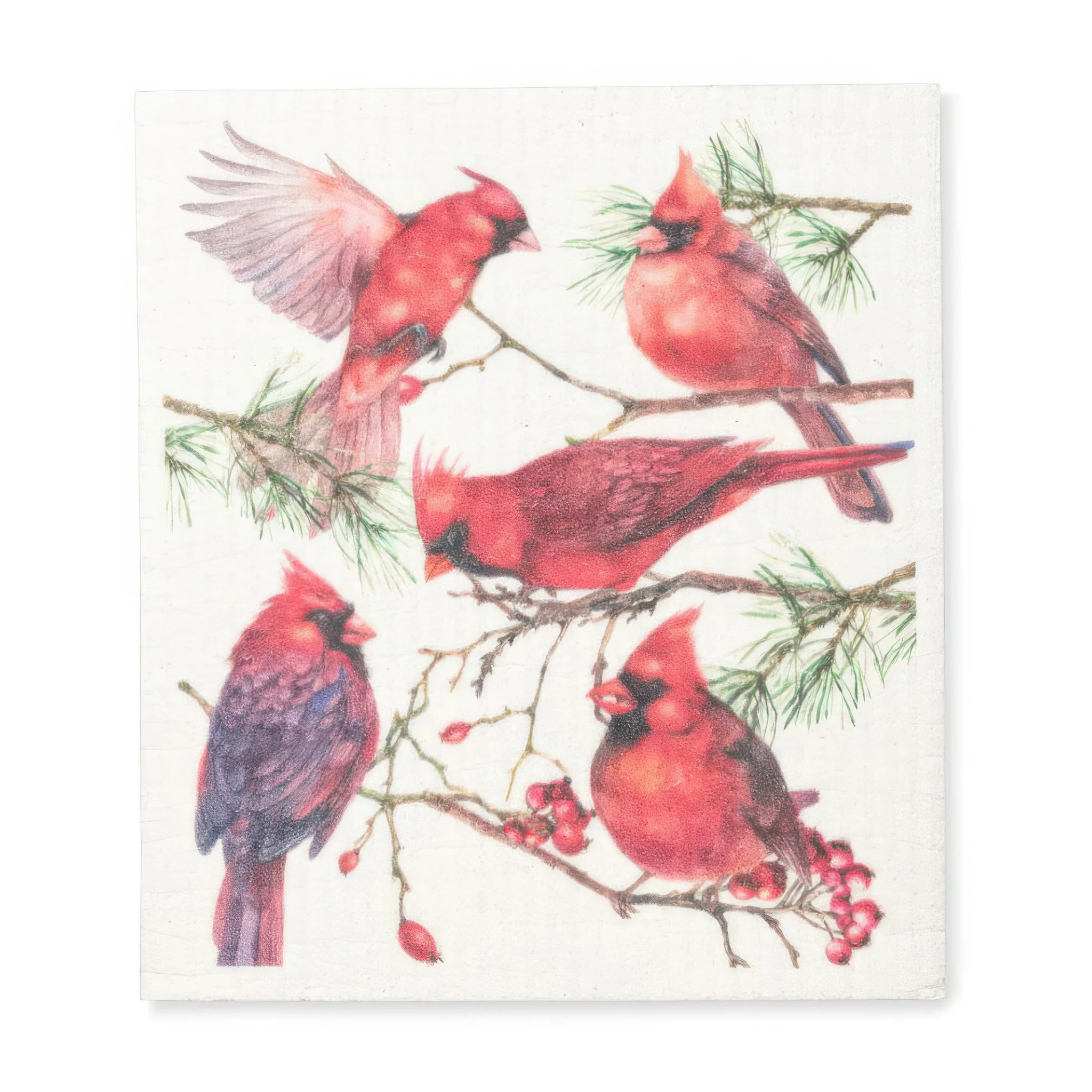 Cardinals Swedish Dishcloth
