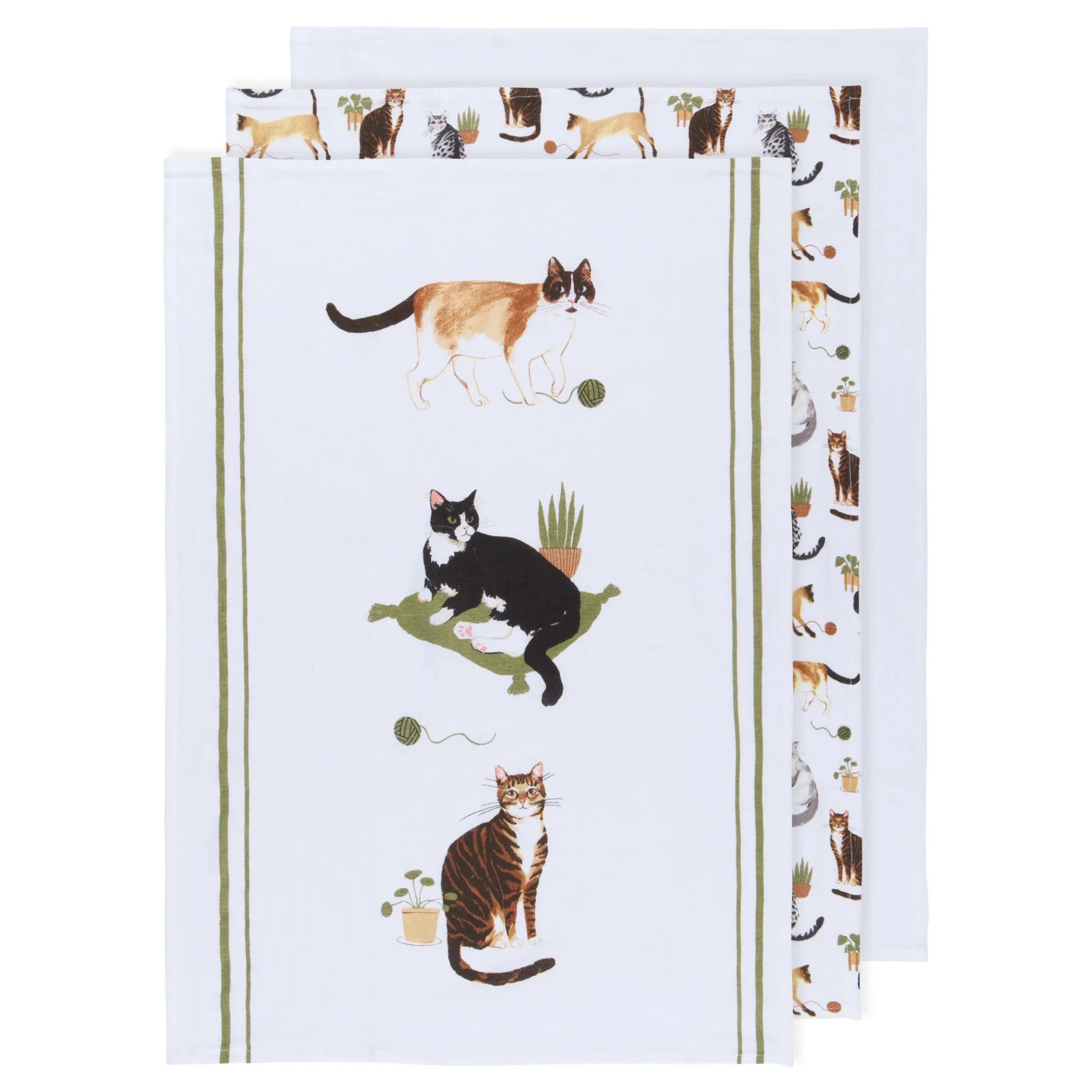 Cat Collective Floursack Dishtowels Set of 3