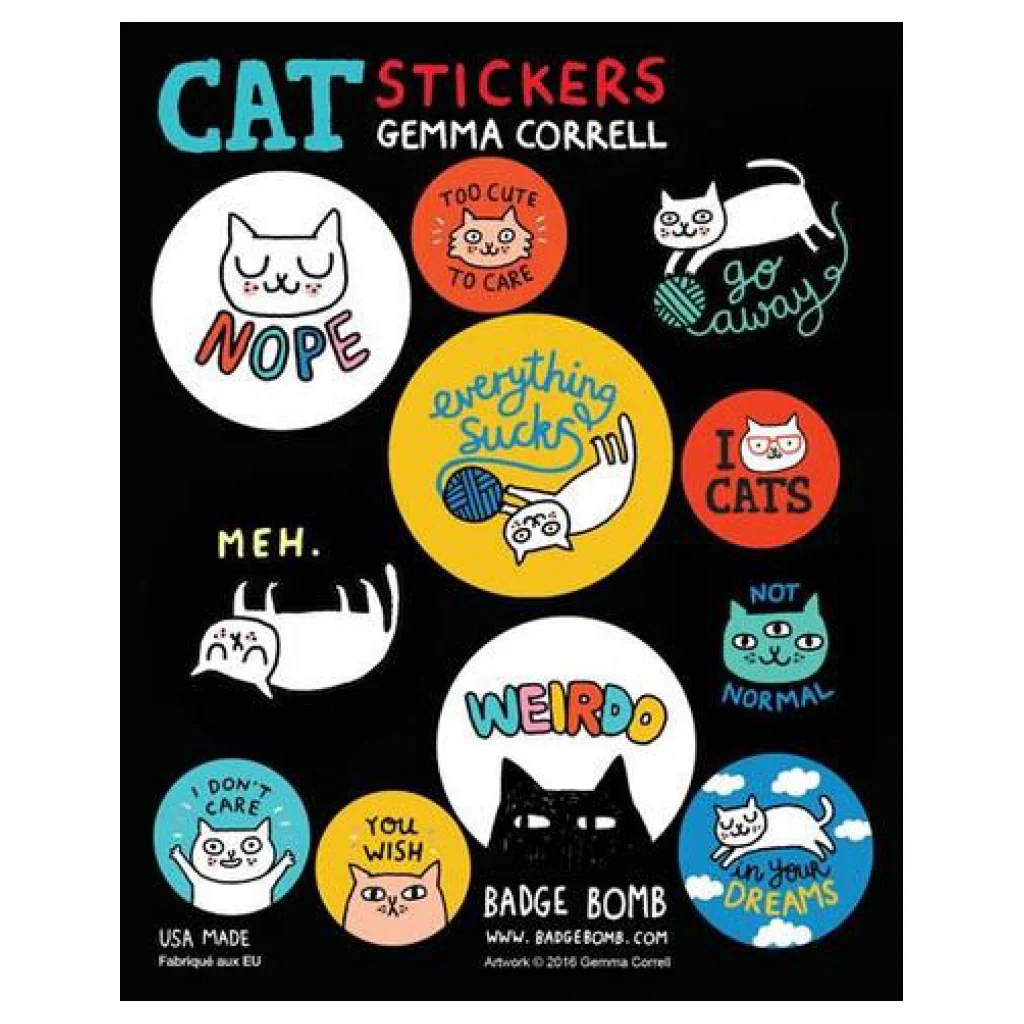 Cattitude Gemma Correll Stickers