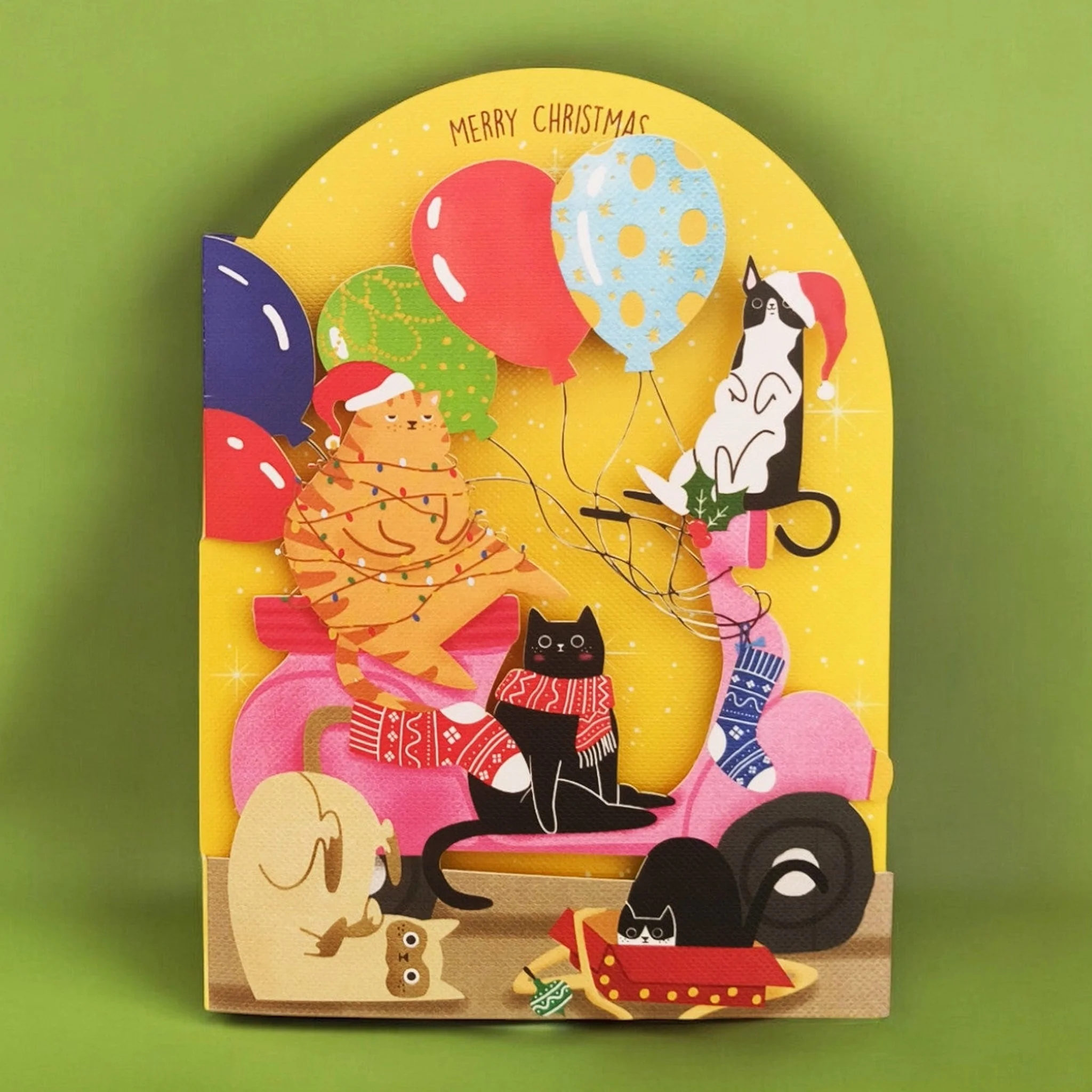 Christmas Kitties Laser Cut Card