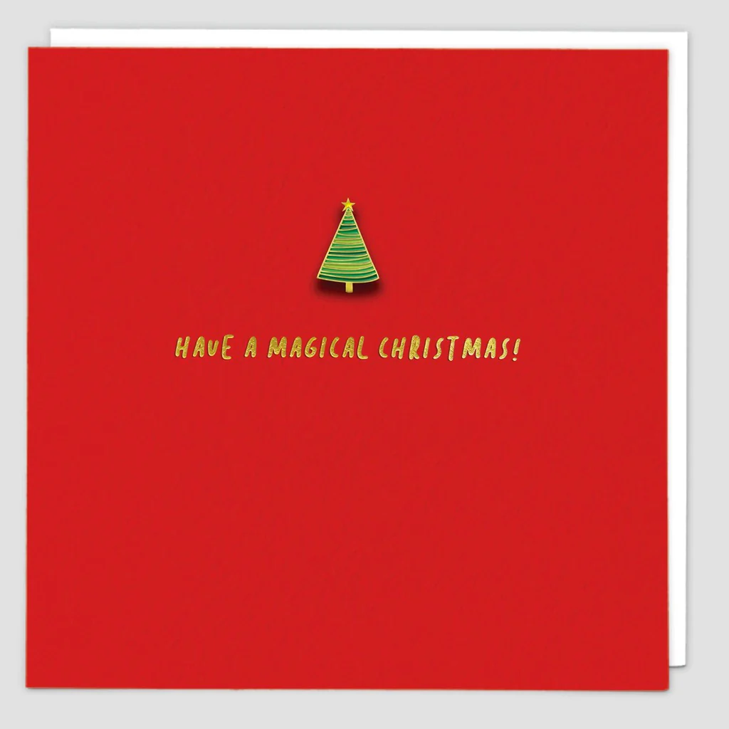 Christmas Tree Enamel Pin Card