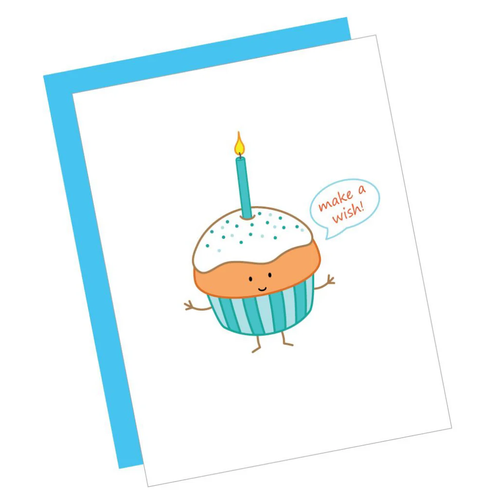 Make A Wish Cupcake Birthday Card