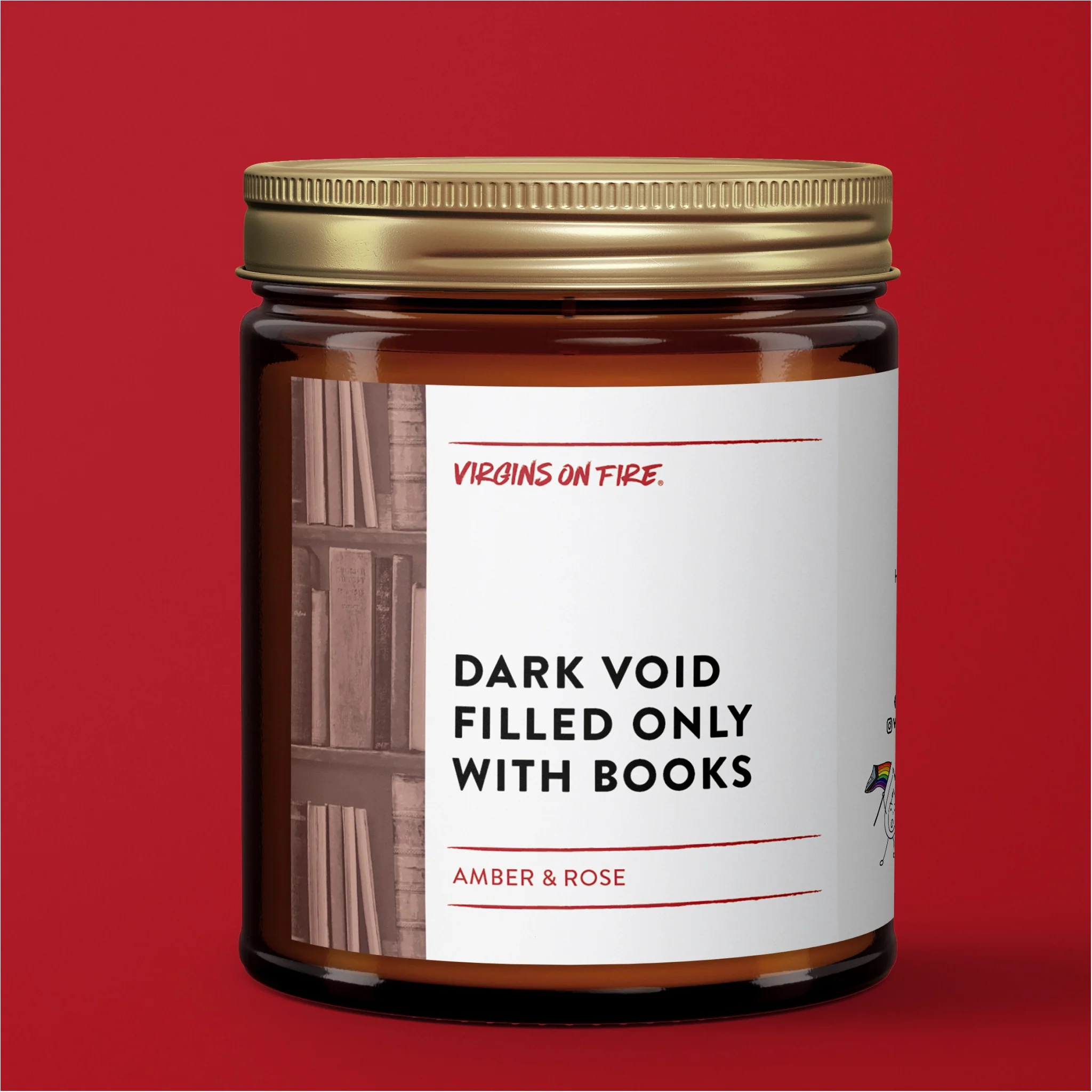 Dark Void Filled Only With Books Candle - Image 3
