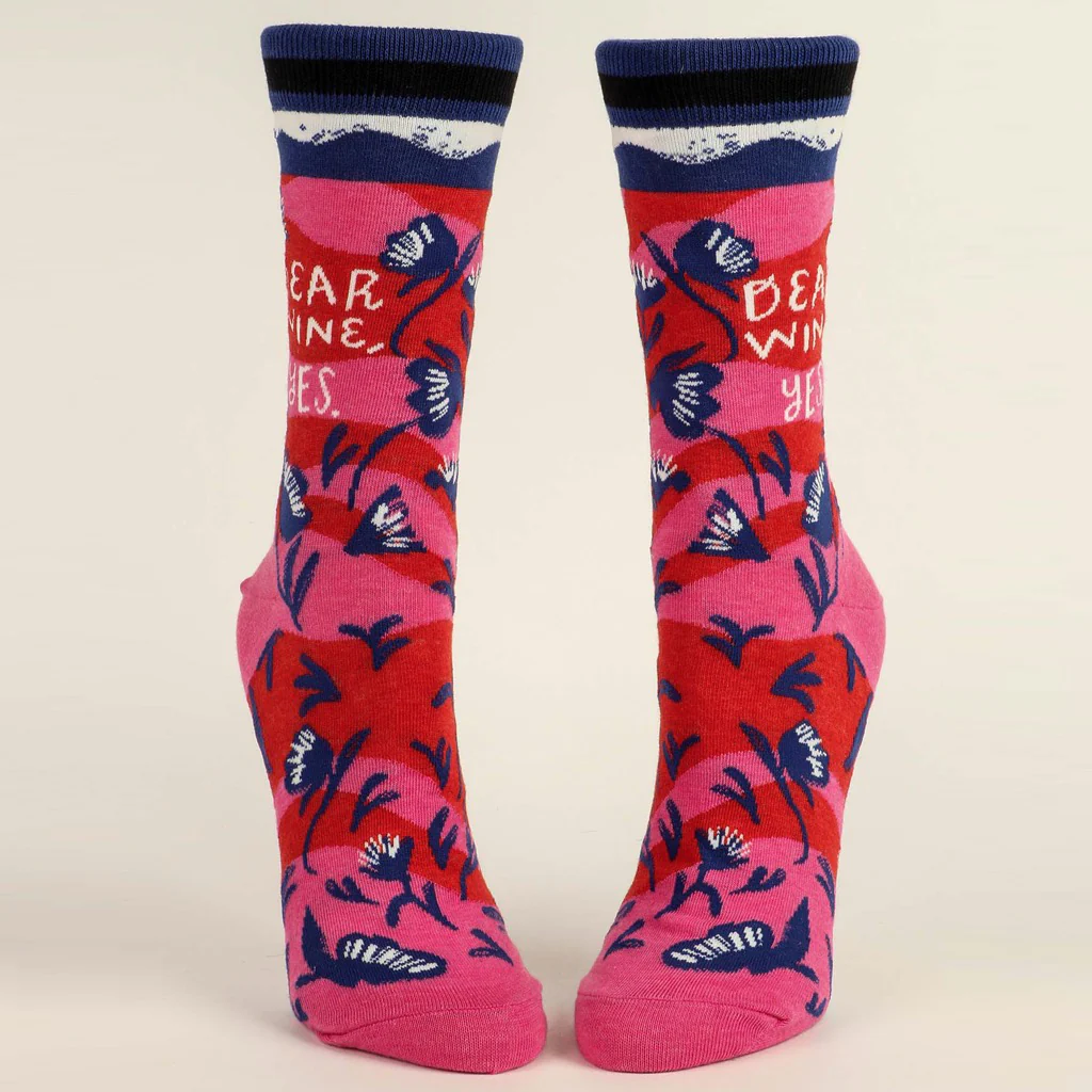 Dear Wine, Yes Crew Socks - Image 2