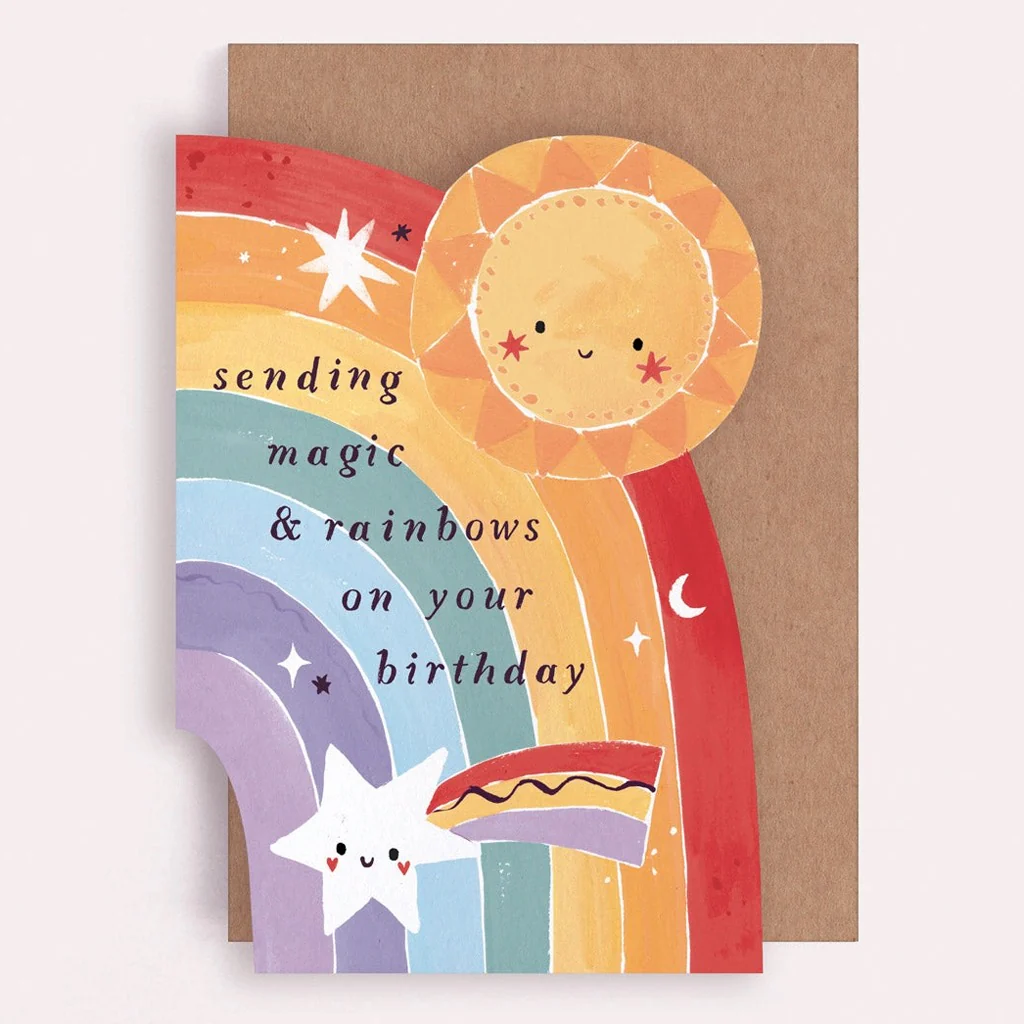 Die-Cut Rainbow Birthday Card