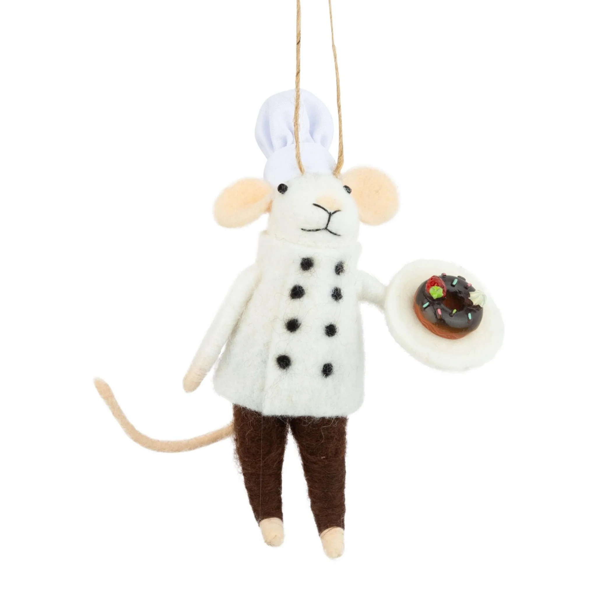 Felt Chef Mouse Ornament