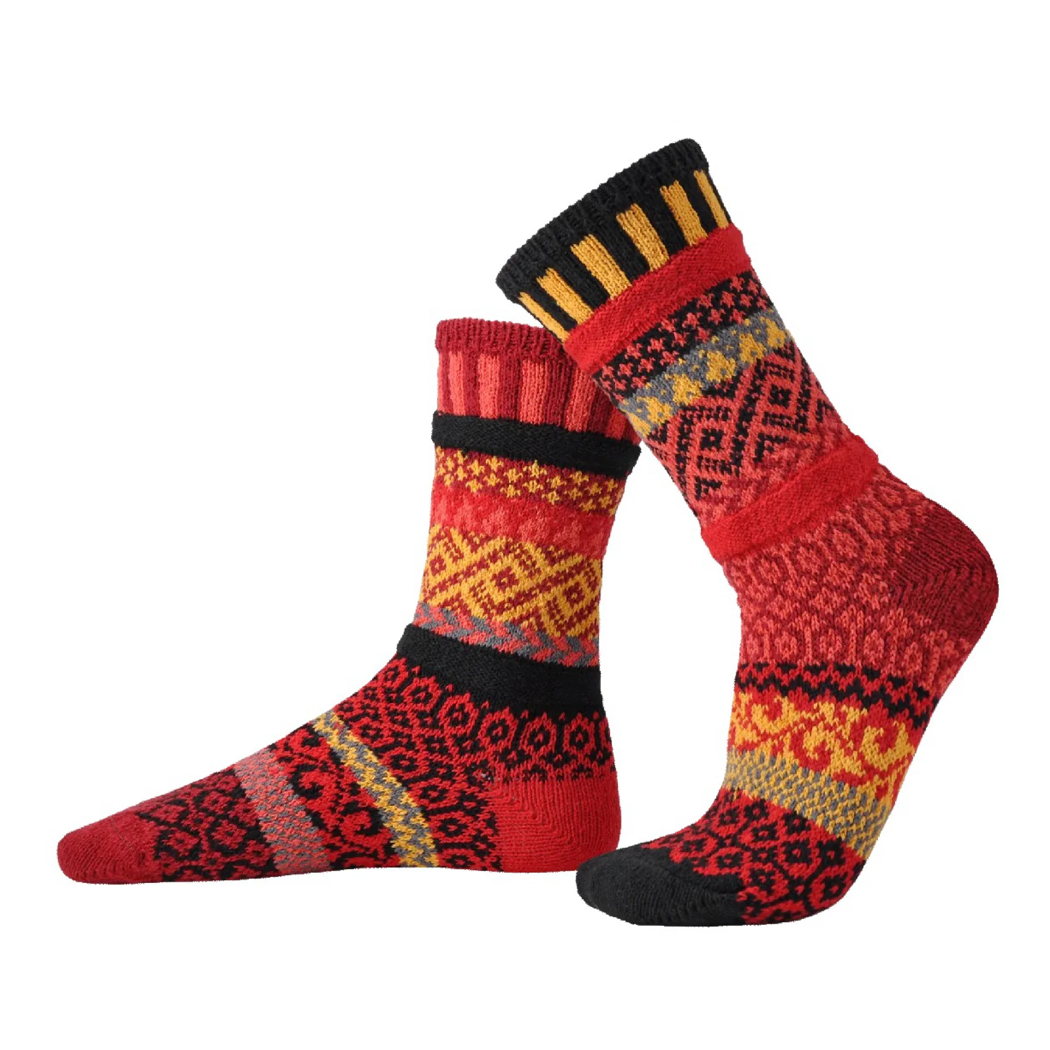 Fire Mismatched Crew Socks