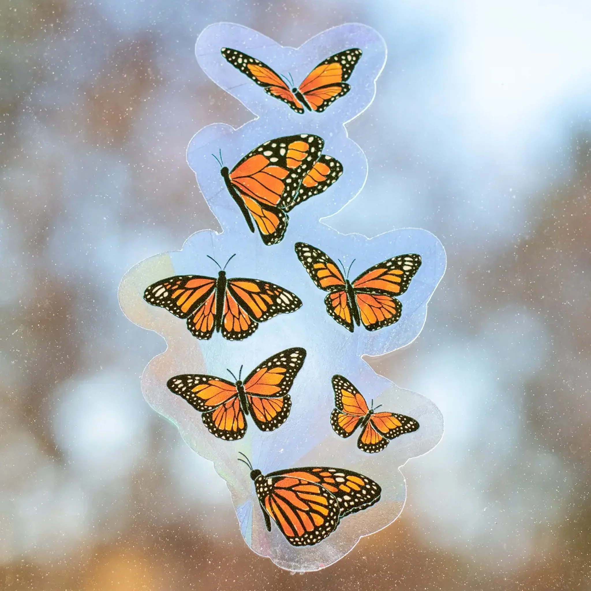 Flying Butterflies Sun Catcher Window Decal