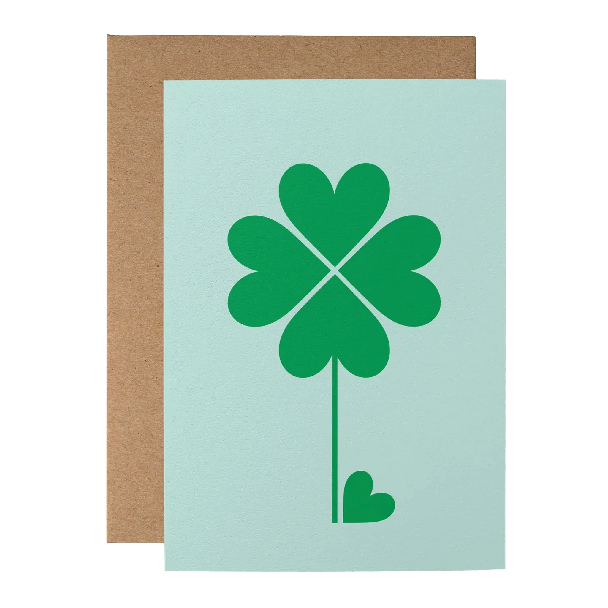 Four Leaf Clover & Heart Card