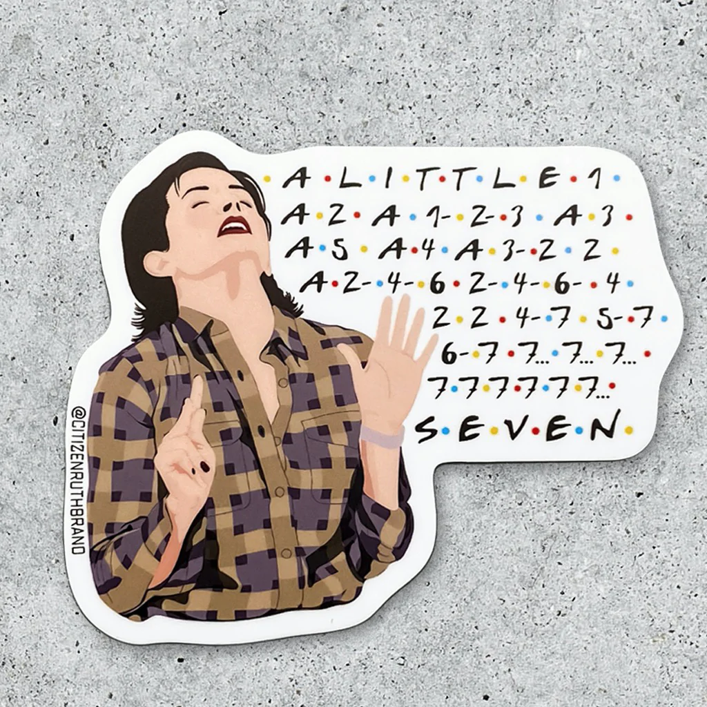 Friends 7 Erogenous Zones Sticker