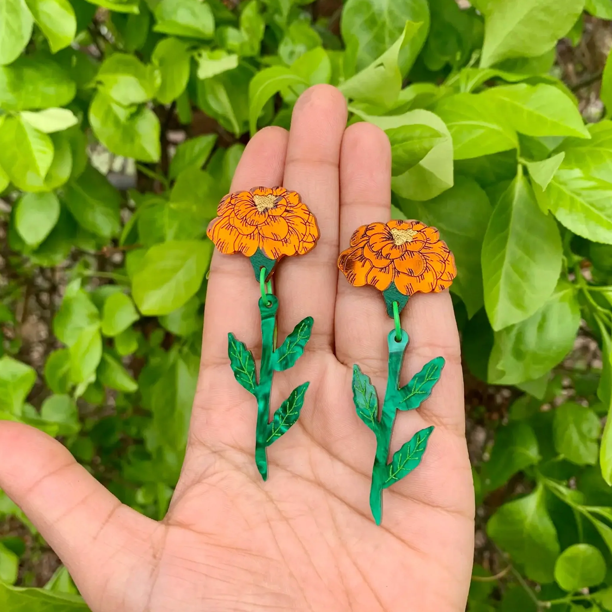 From the Garden Marigold Earrings - Image 2