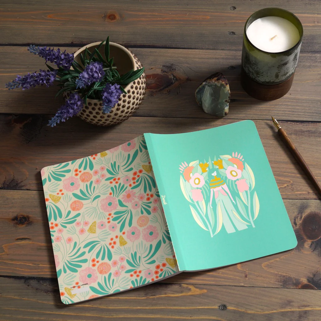Garden Girl Medium Layflat Notebook - Image 2