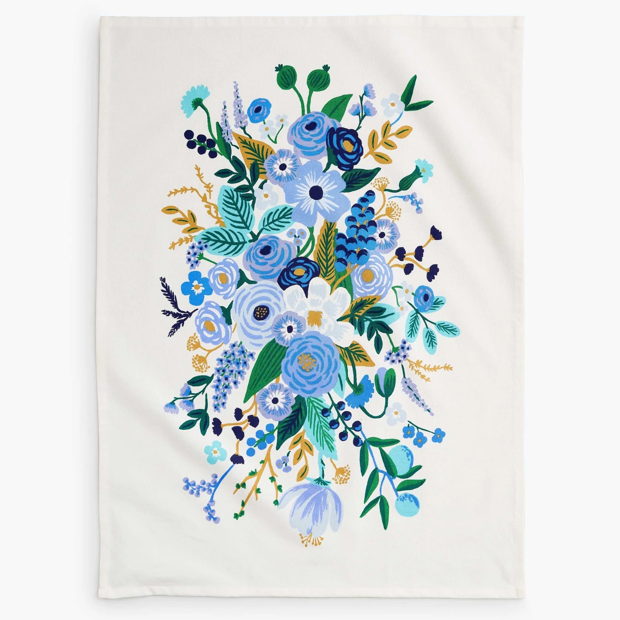 Garden Party Blue Tea Towel - Image 2