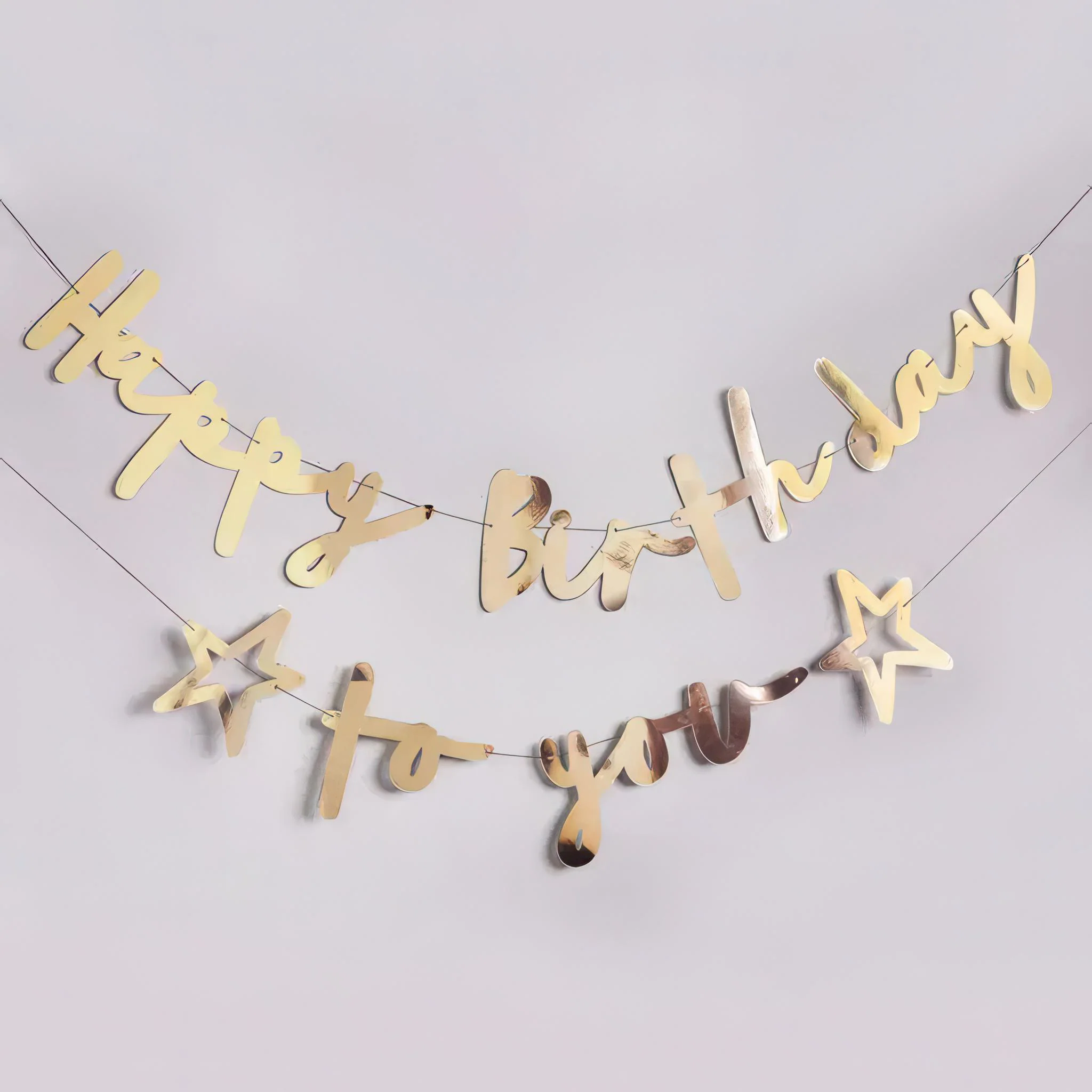 Gold Happy Birthday To You Banner - Image 2