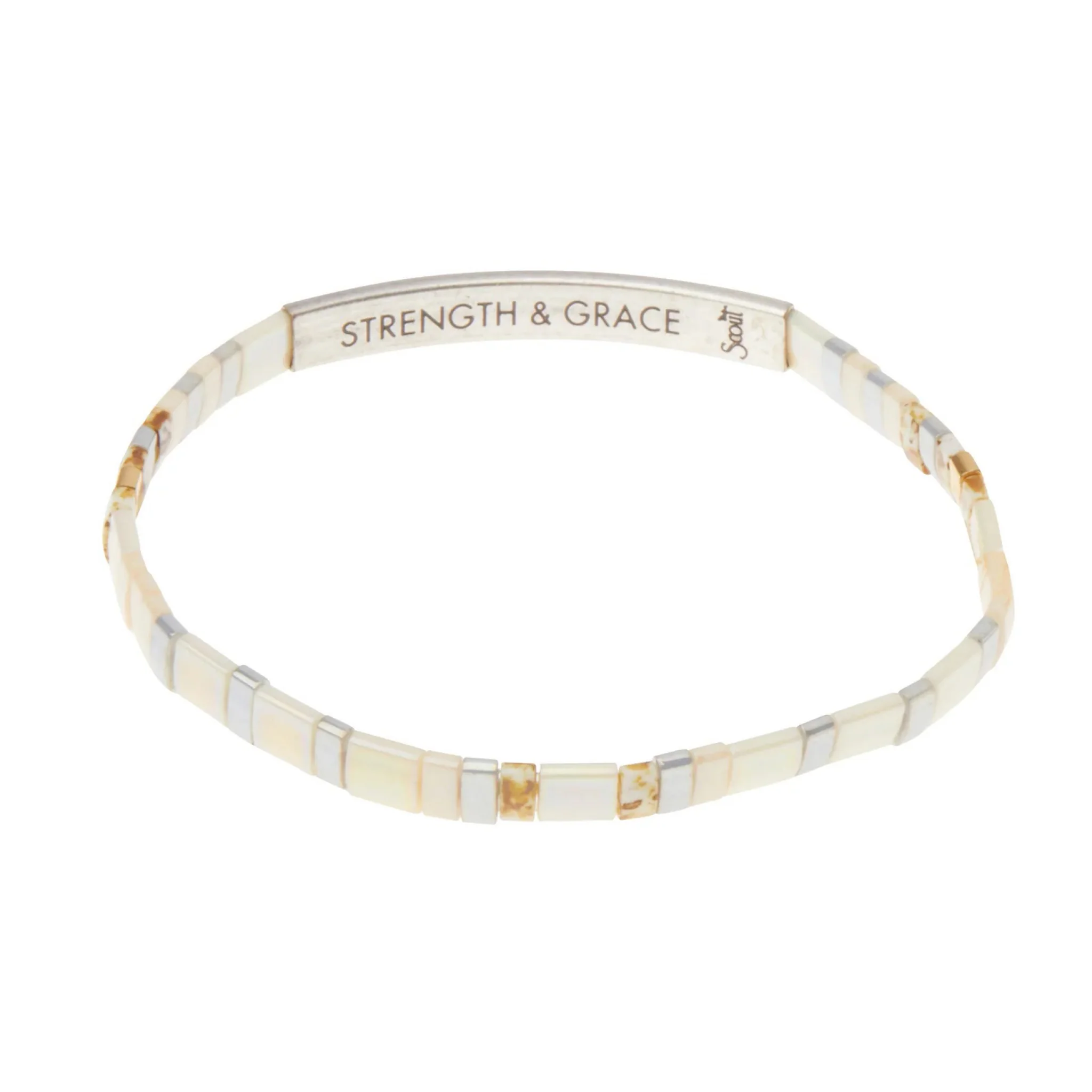 Good Karma Miyuki Bracelet Strength & Grace Silver