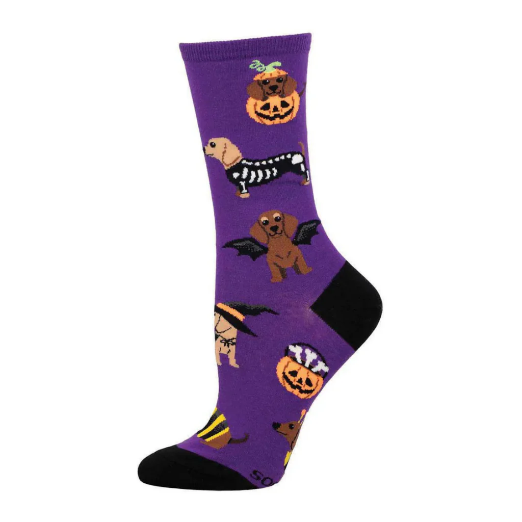 Halloweiner Dogs Socks Purple