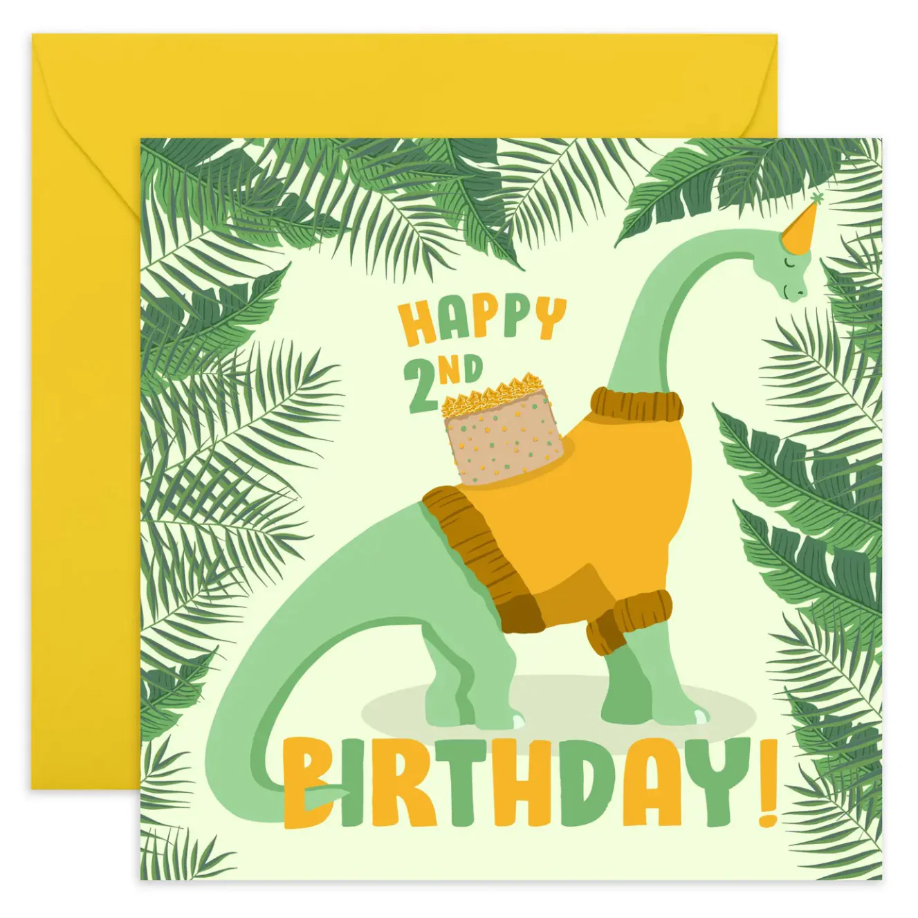 Happy 2nd Birthday Dino Card