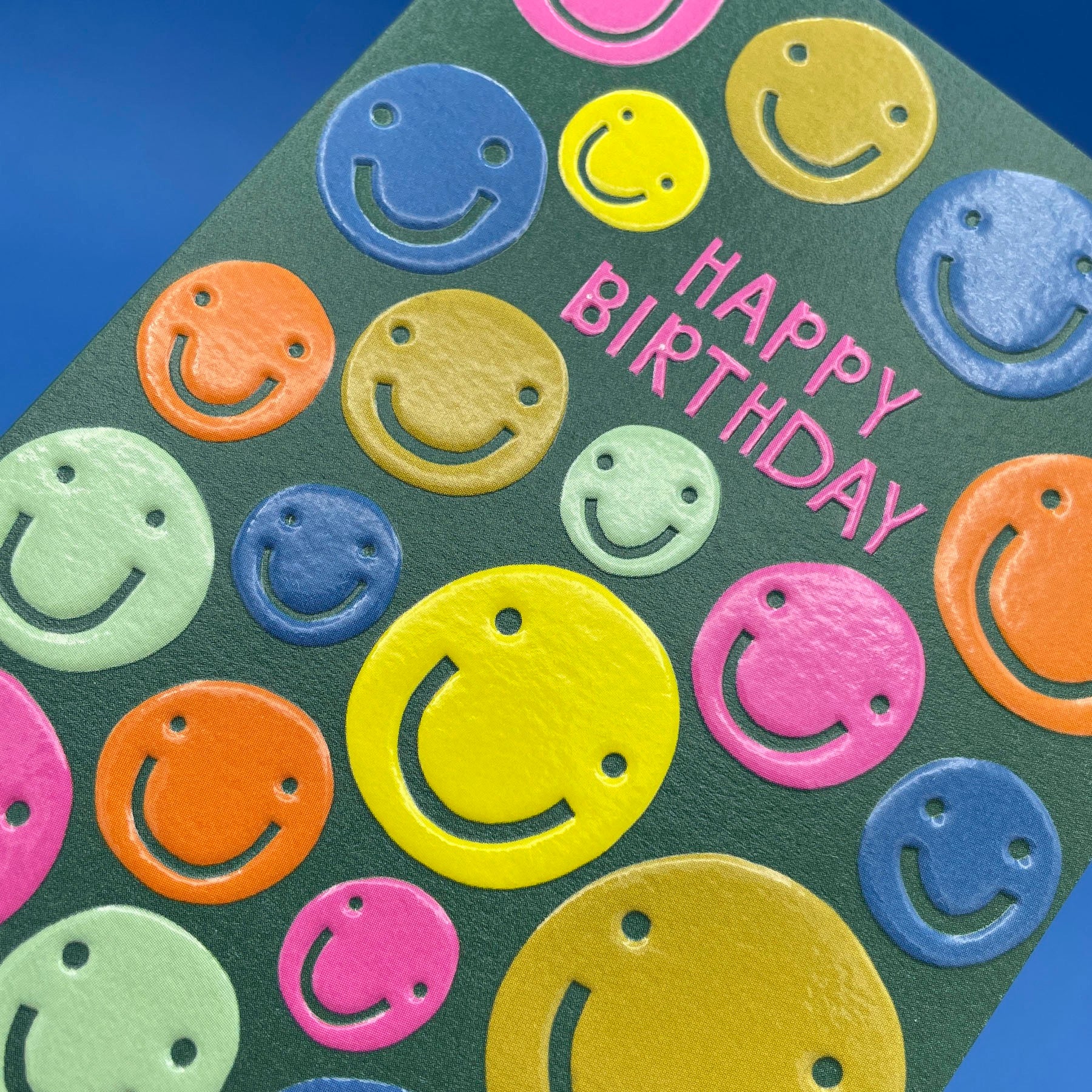 Happy Birthday Smiley Faces Mini Card - Image 2