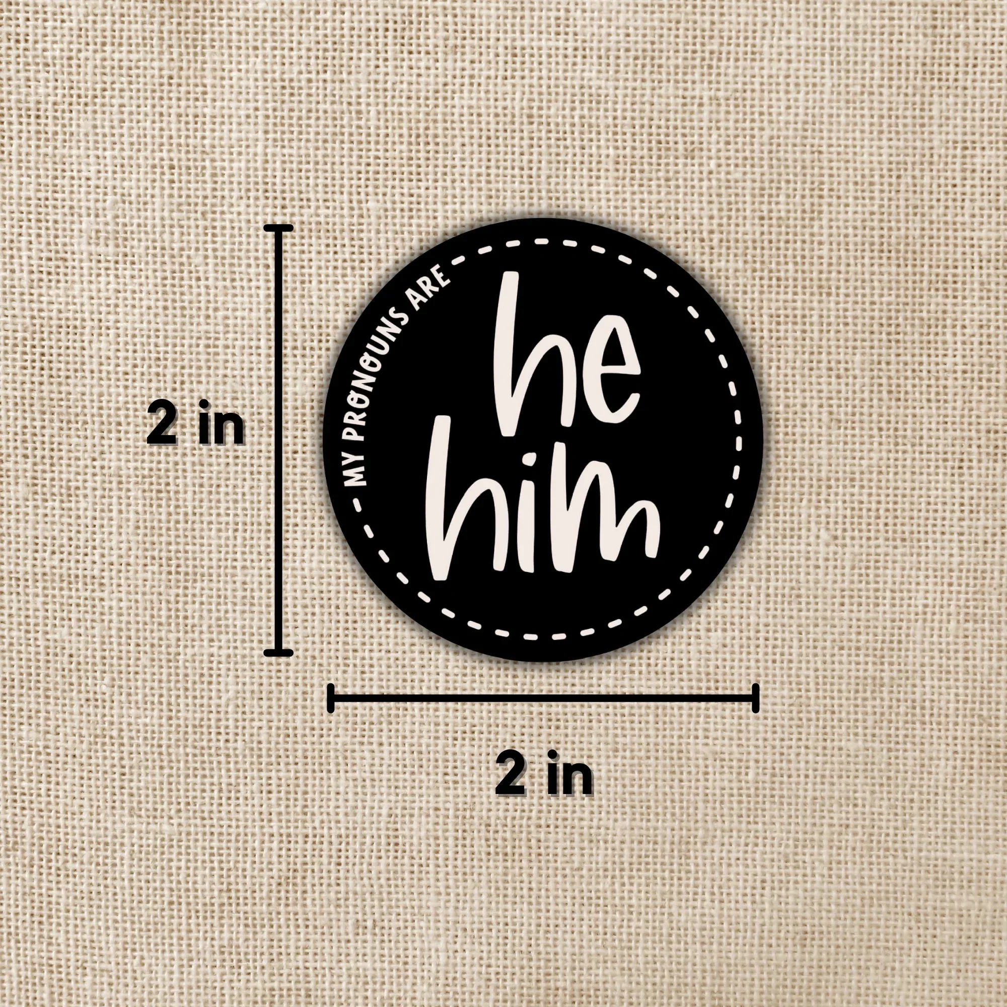 He/Him Pronoun Sticker - Image 2