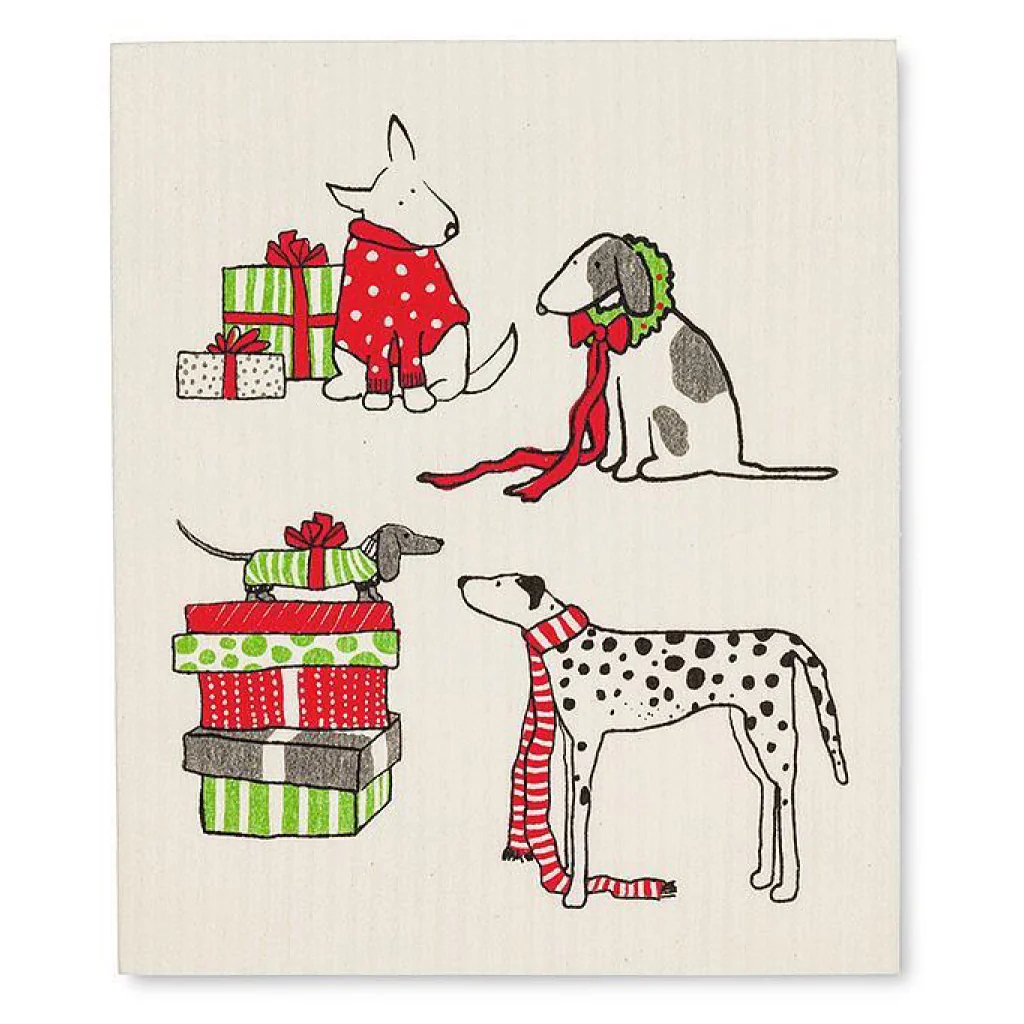 Holiday Dogs Swedish Dishcloths Set of 2 - Image 3