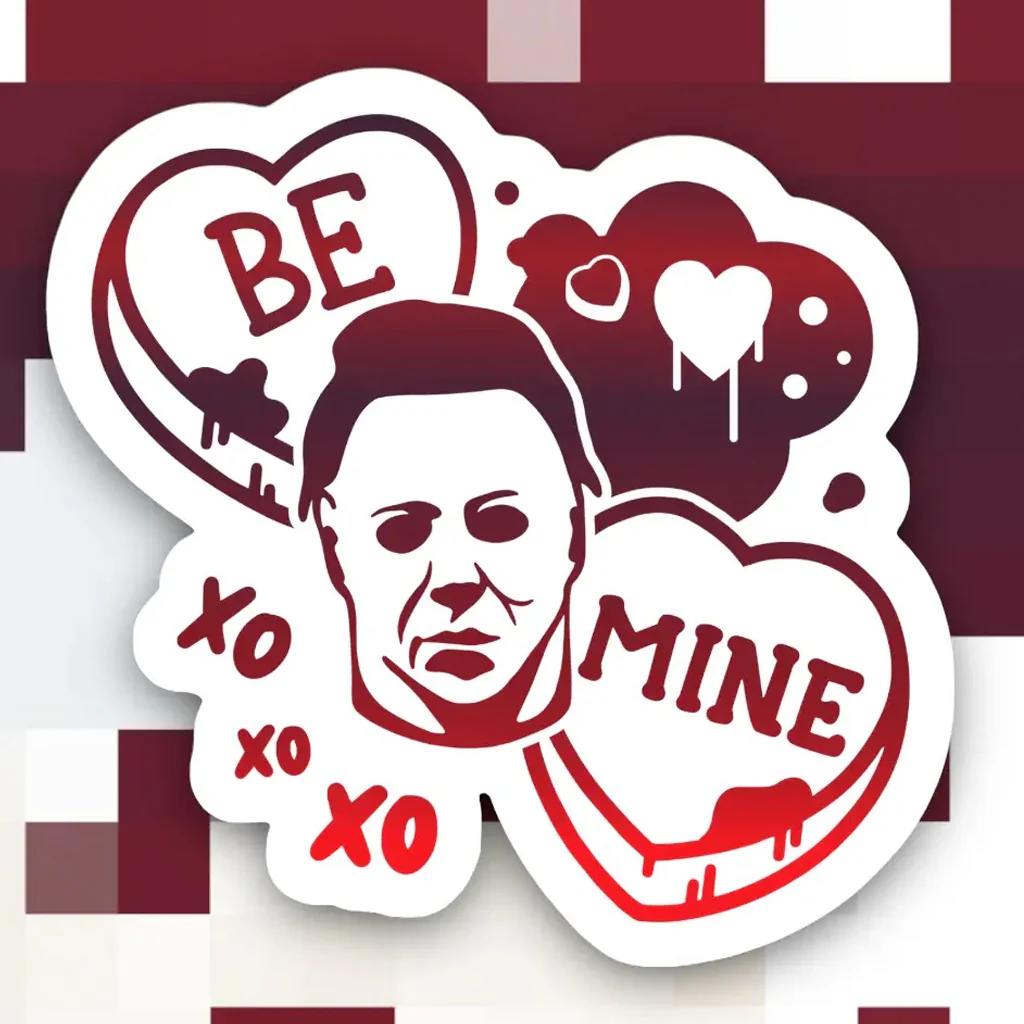 Horror Be Mine Candy Hearts Sticker
