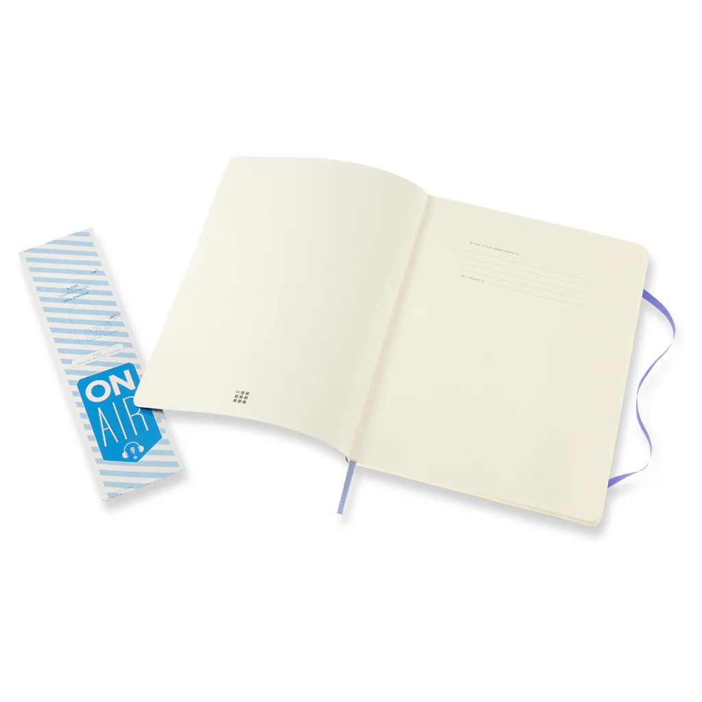Hydrangea Blue Ruled Extra Large Soft Cover Classic Notebook - Image 3