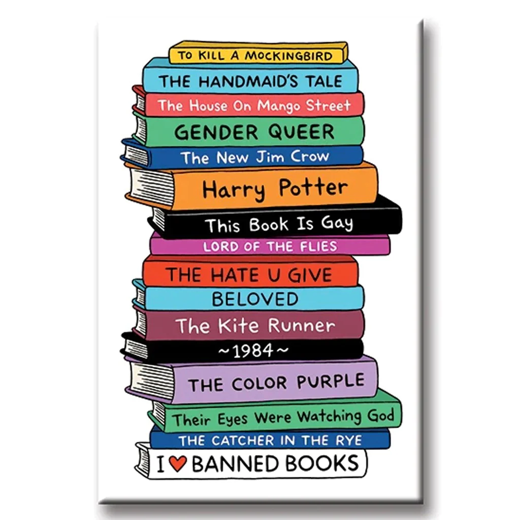 I Heart Banned Books Magnet