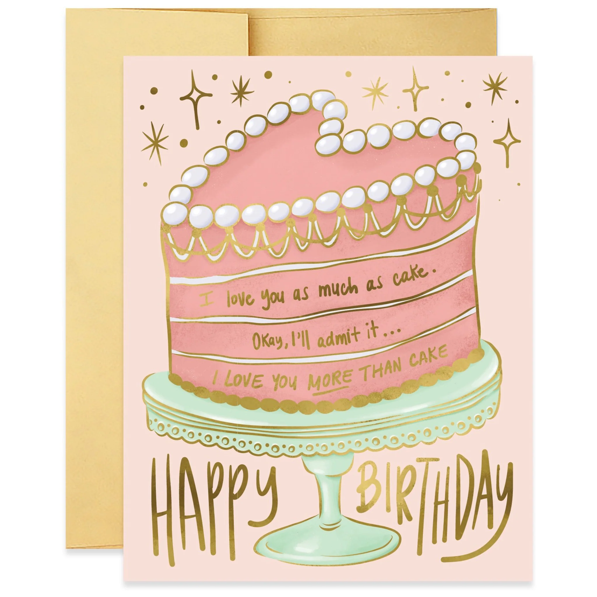 I Love You More Than Cake Birthday Card