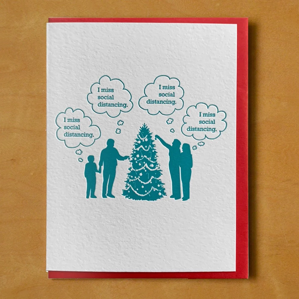 I Miss Social Distancing Holiday Card