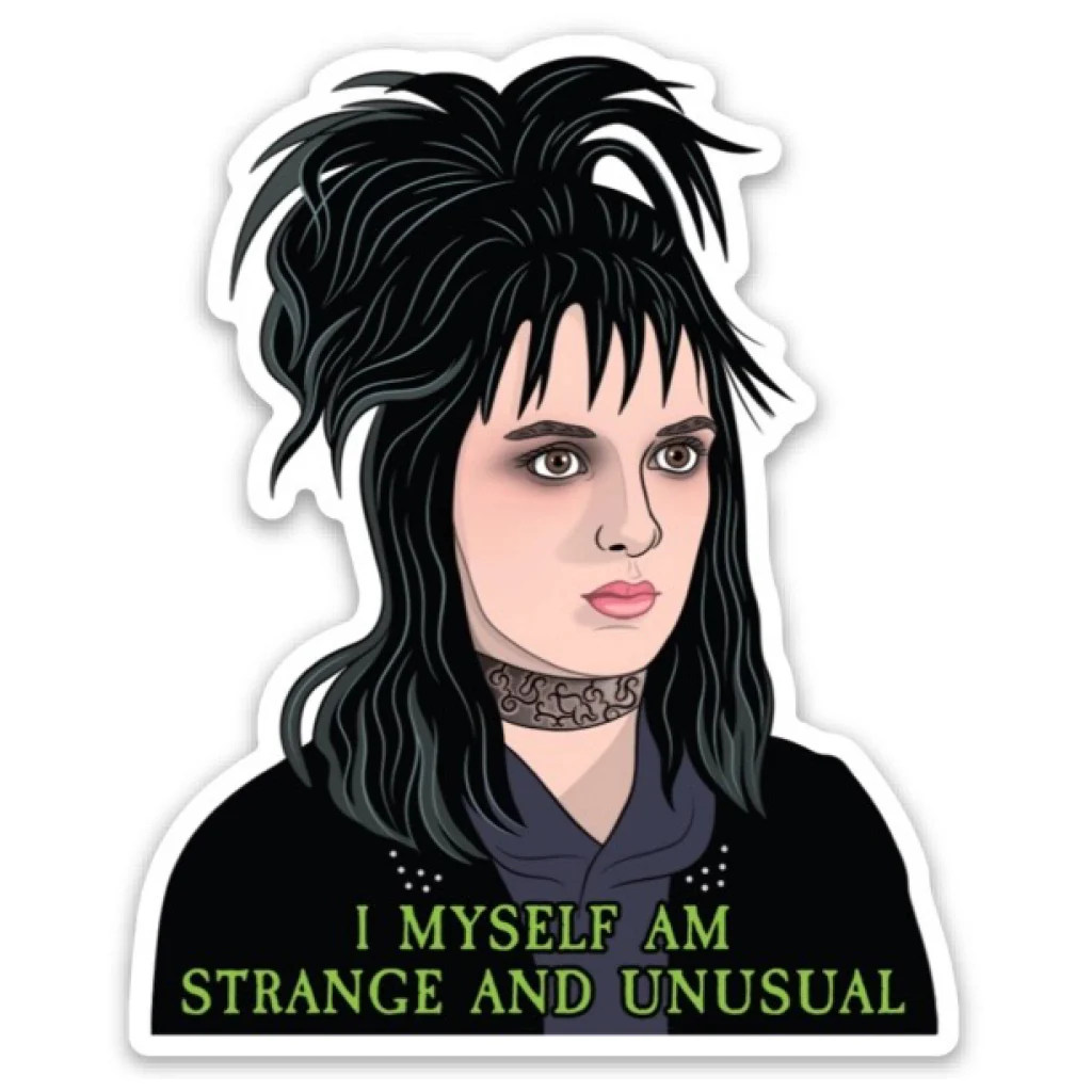 I Myself Am Strange And Unusual Die Cut Sticker