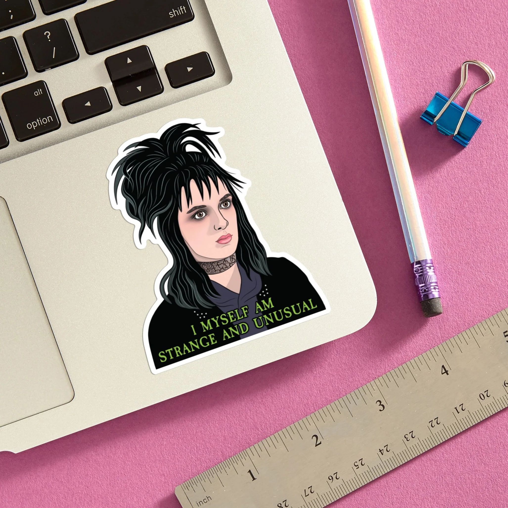 I Myself Am Strange And Unusual Die Cut Sticker - Image 2