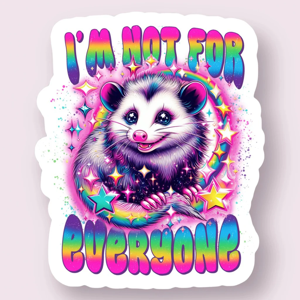 I'm Not For Everyone Possum Sticker