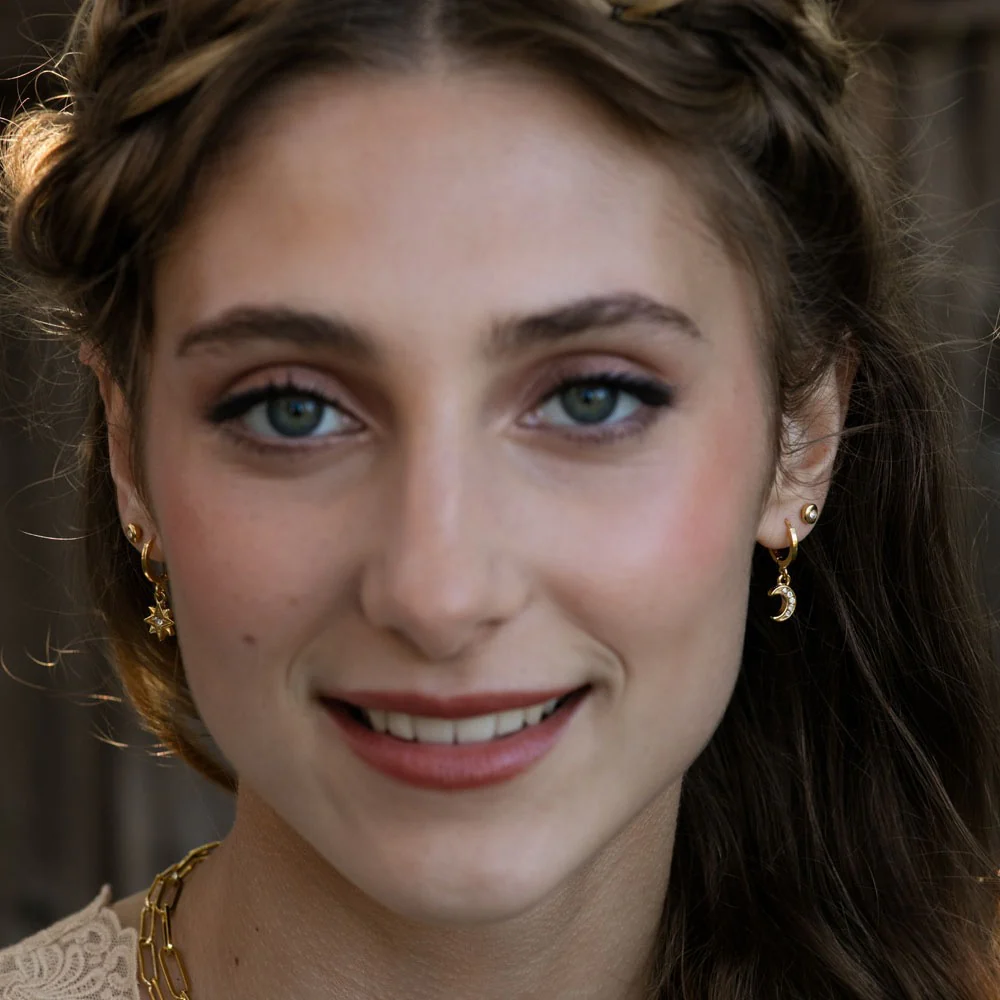 Juno Huggie Hoop Earrings - Image 3