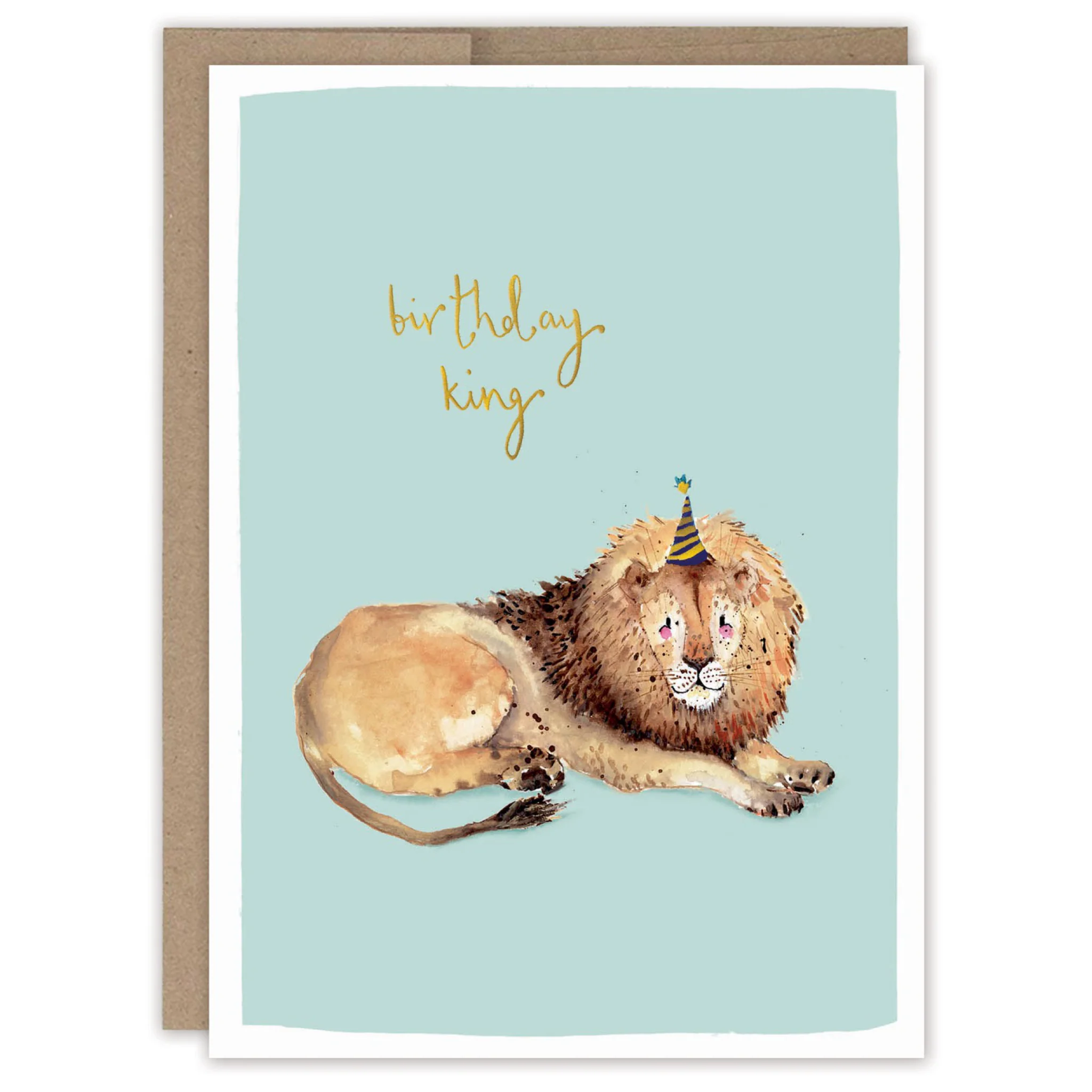 Lion Birthday King Card
