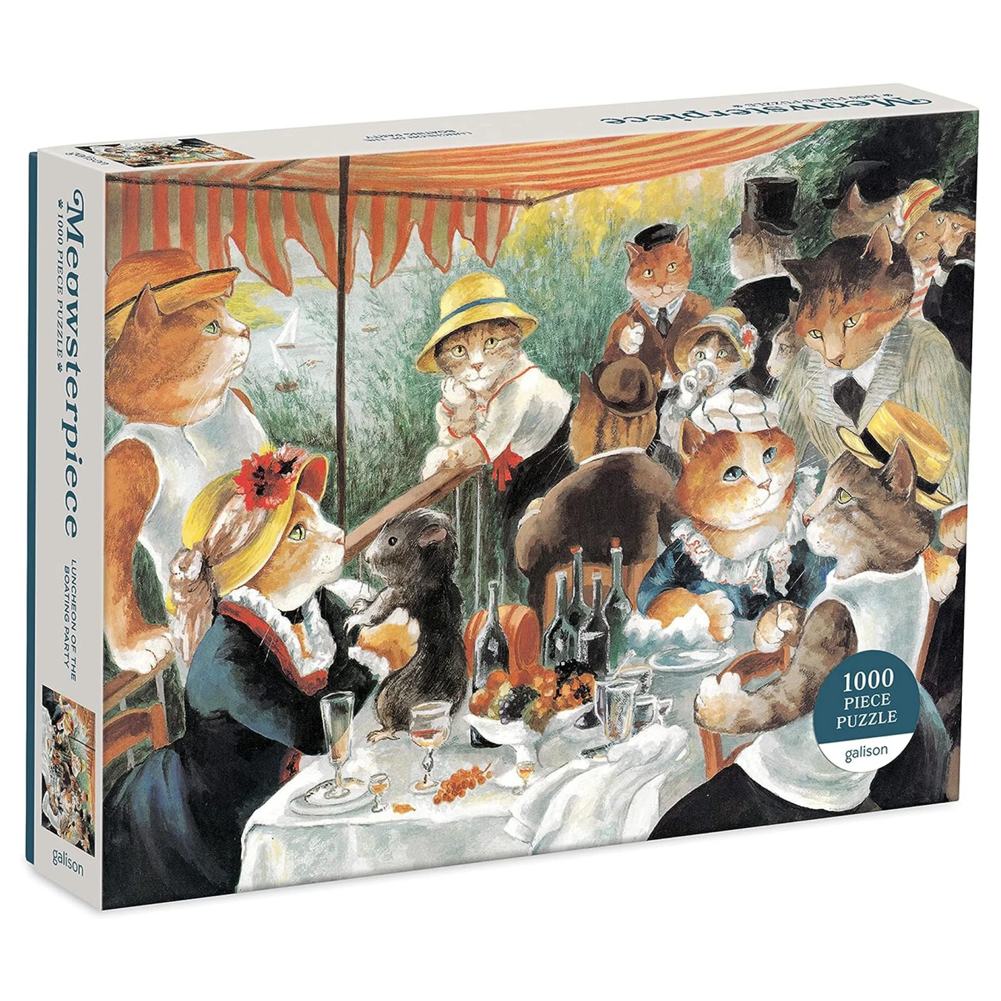 Luncheon of the Boating Party Meowsterpiece of Western Art 1000 Piece Puzzle