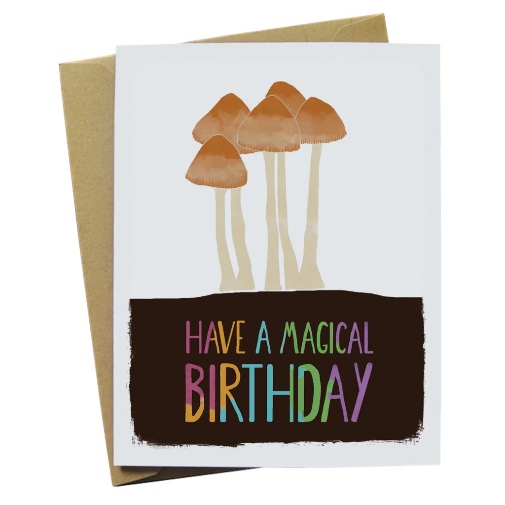 Magical Mushrooms Birthday Card