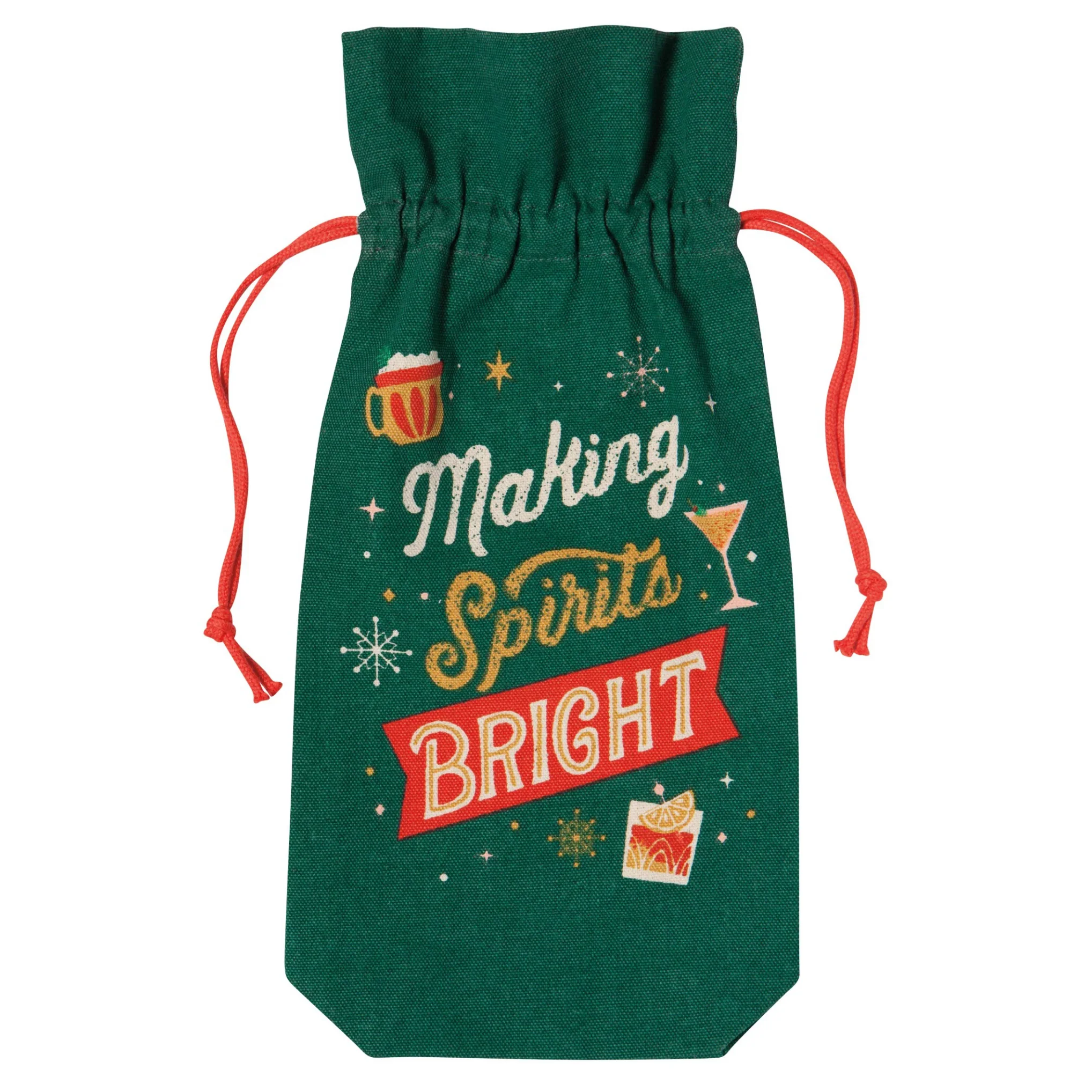 Making Spirits Bright Wine Bags Set of 2 - Image 3